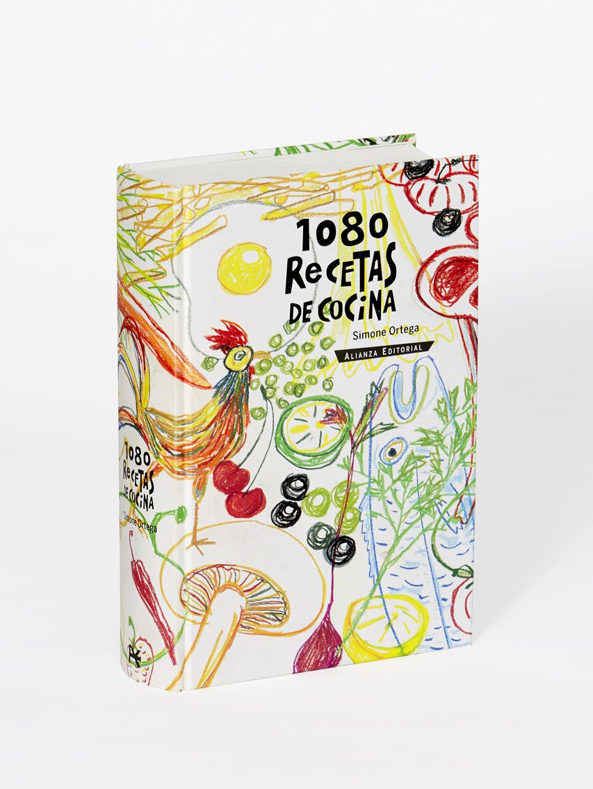 Alianza editorial re-edita el libro de 1080 recetas de cocina de Simone Ortega Klein, en la edición especial ilustrada por Javier Mariscal.