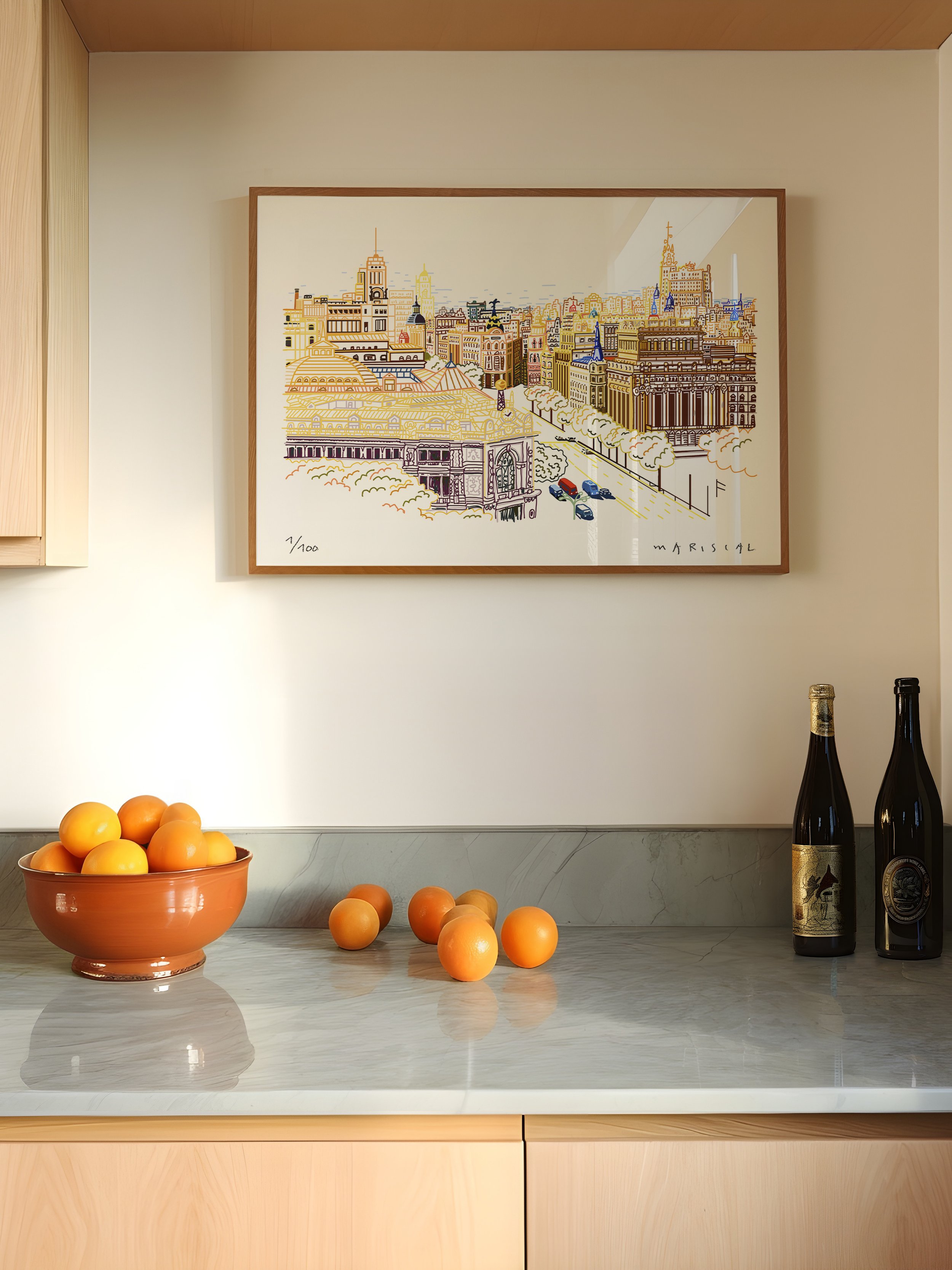 Print arte de edición limitada sobre Madrid, ilustración de Javier Mariscal