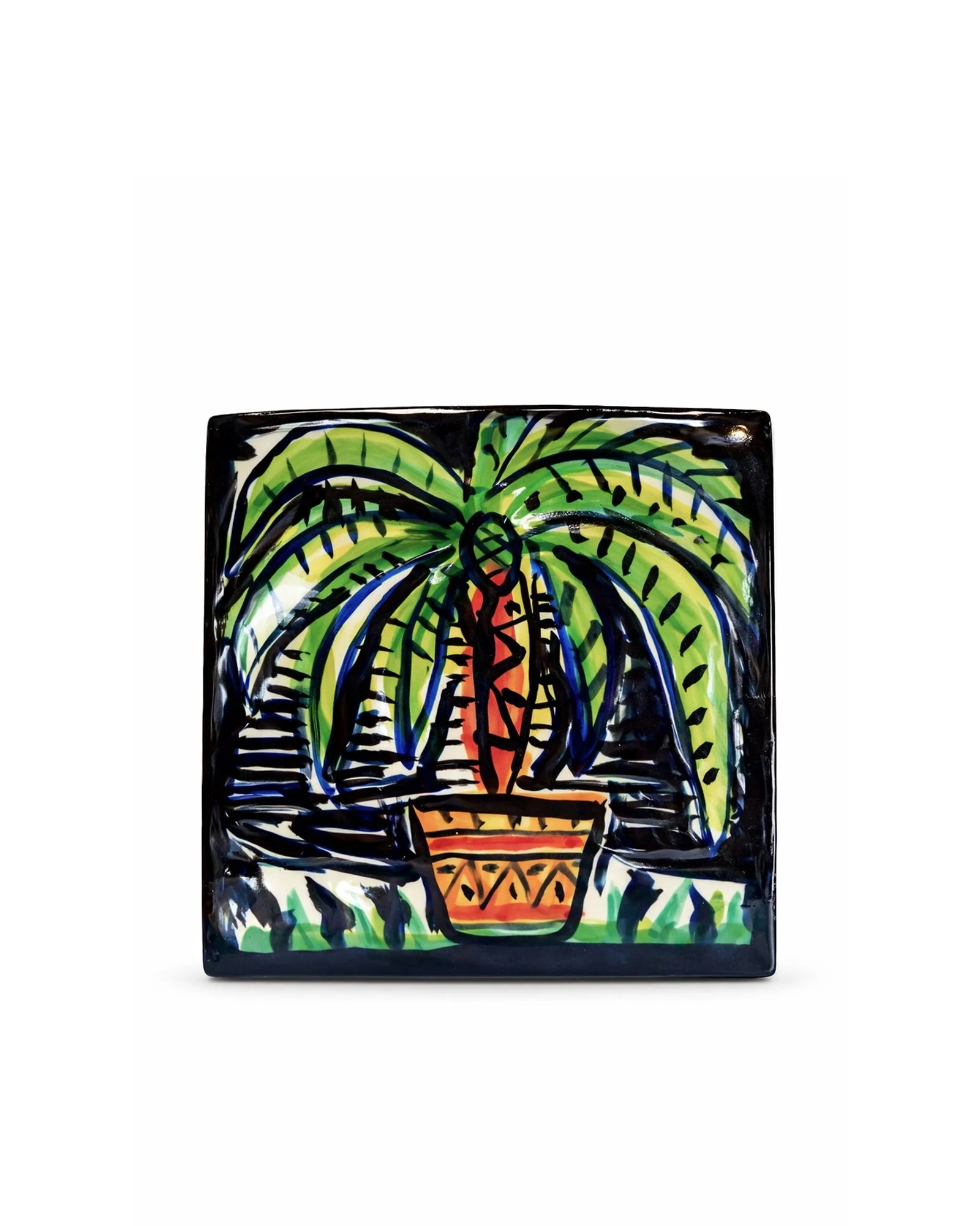 Baldosa Palmera con maceta