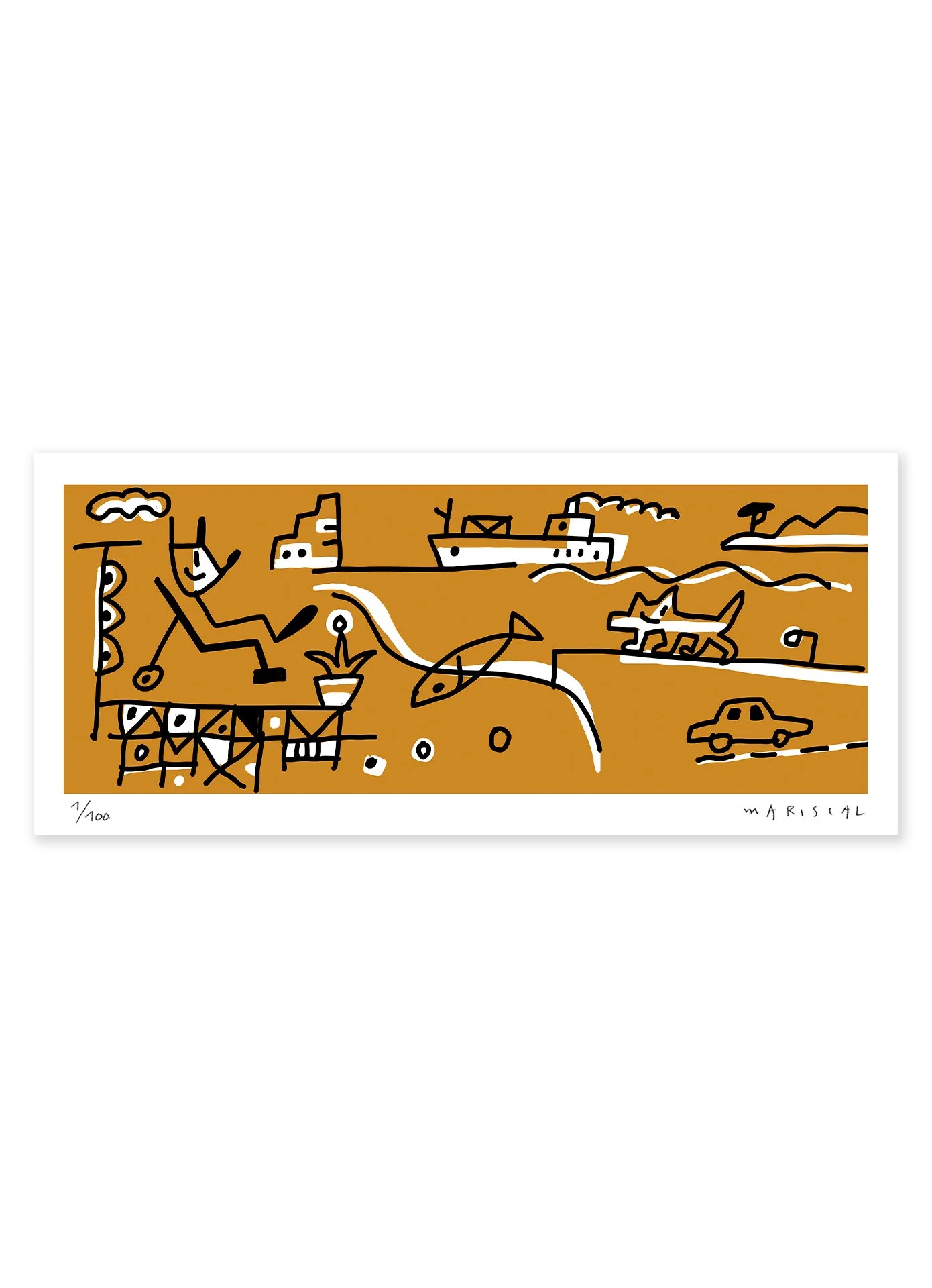 Paisaje Garriri en naranja