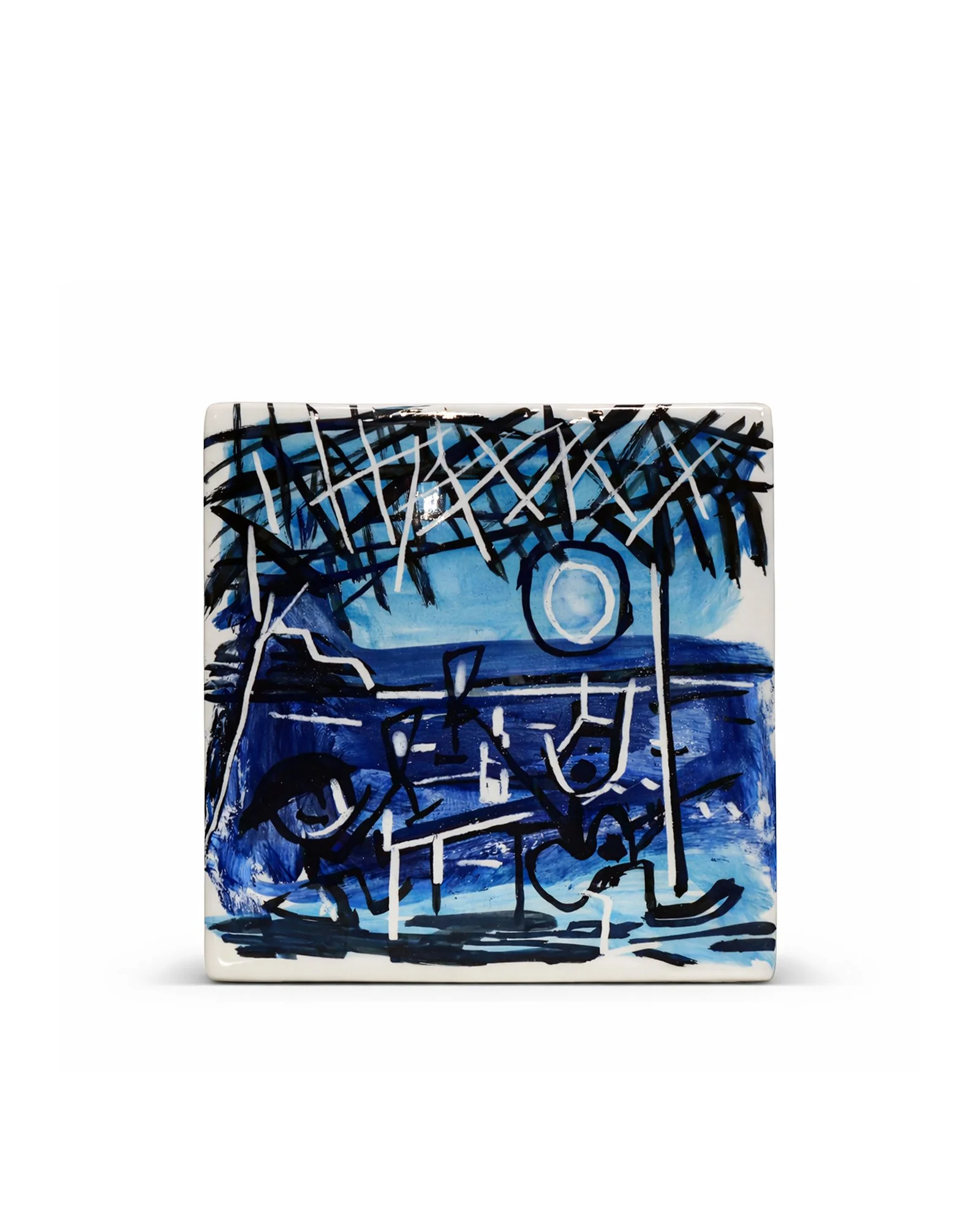 Baldosa Fermín & Piker brindando con la luna