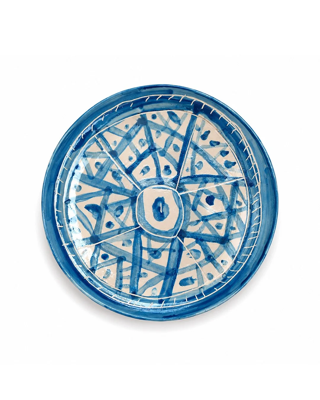Plato Geométrico Azul
