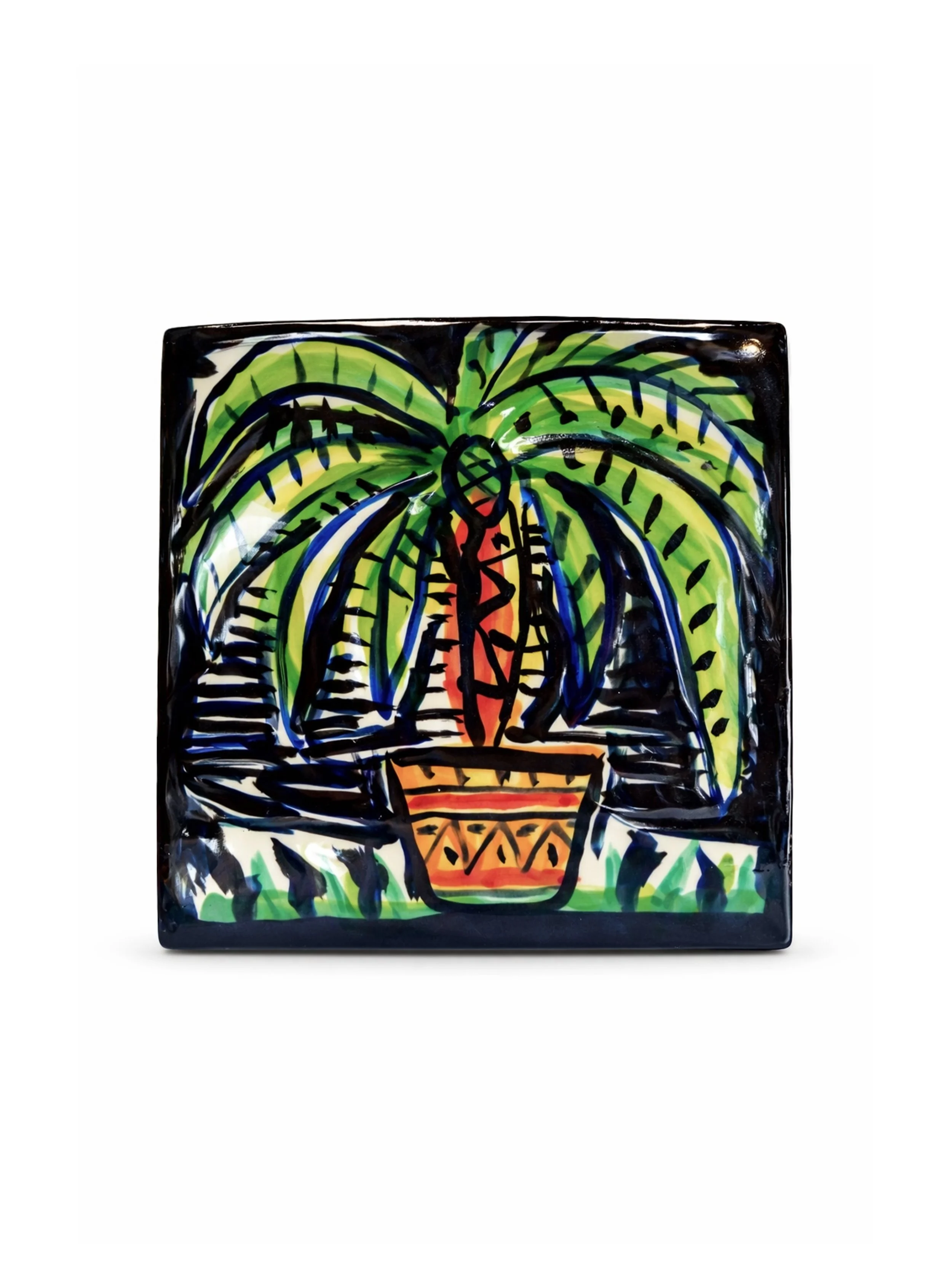 Baldosa Palmera con maceta