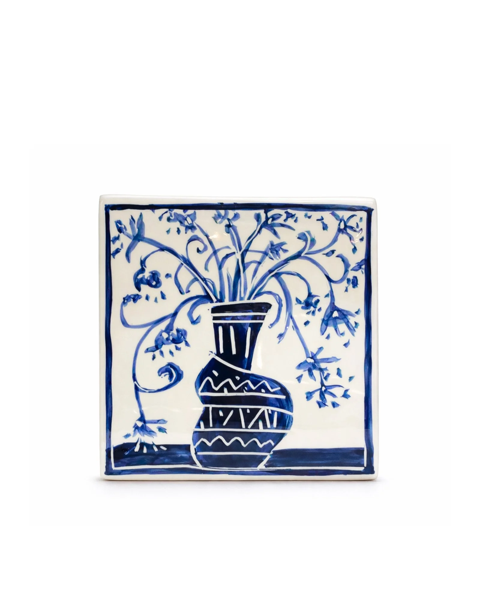 Baldosa Jarrón con muchas flores