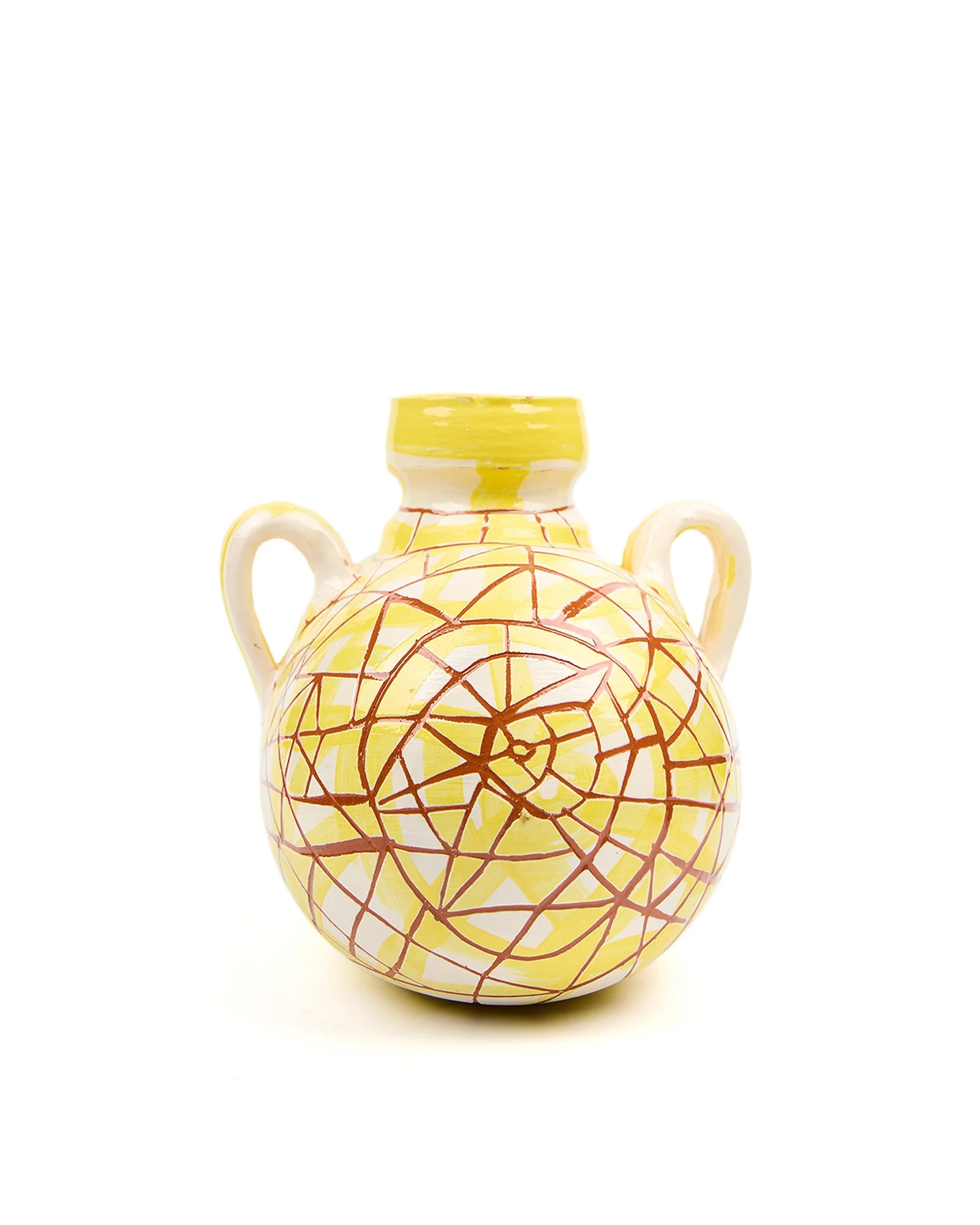 TONEL pieza cerámica decorativa en amarillos y esgrafiados con trazos esquematicos.jpg