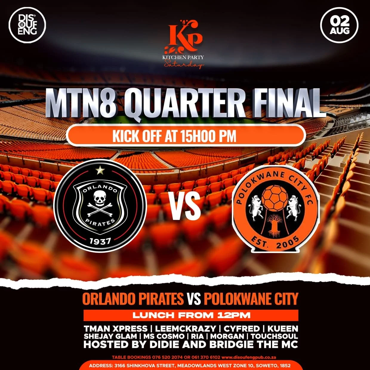 DISOUFENG PUB PRESENTS MTN8 Quarter Final