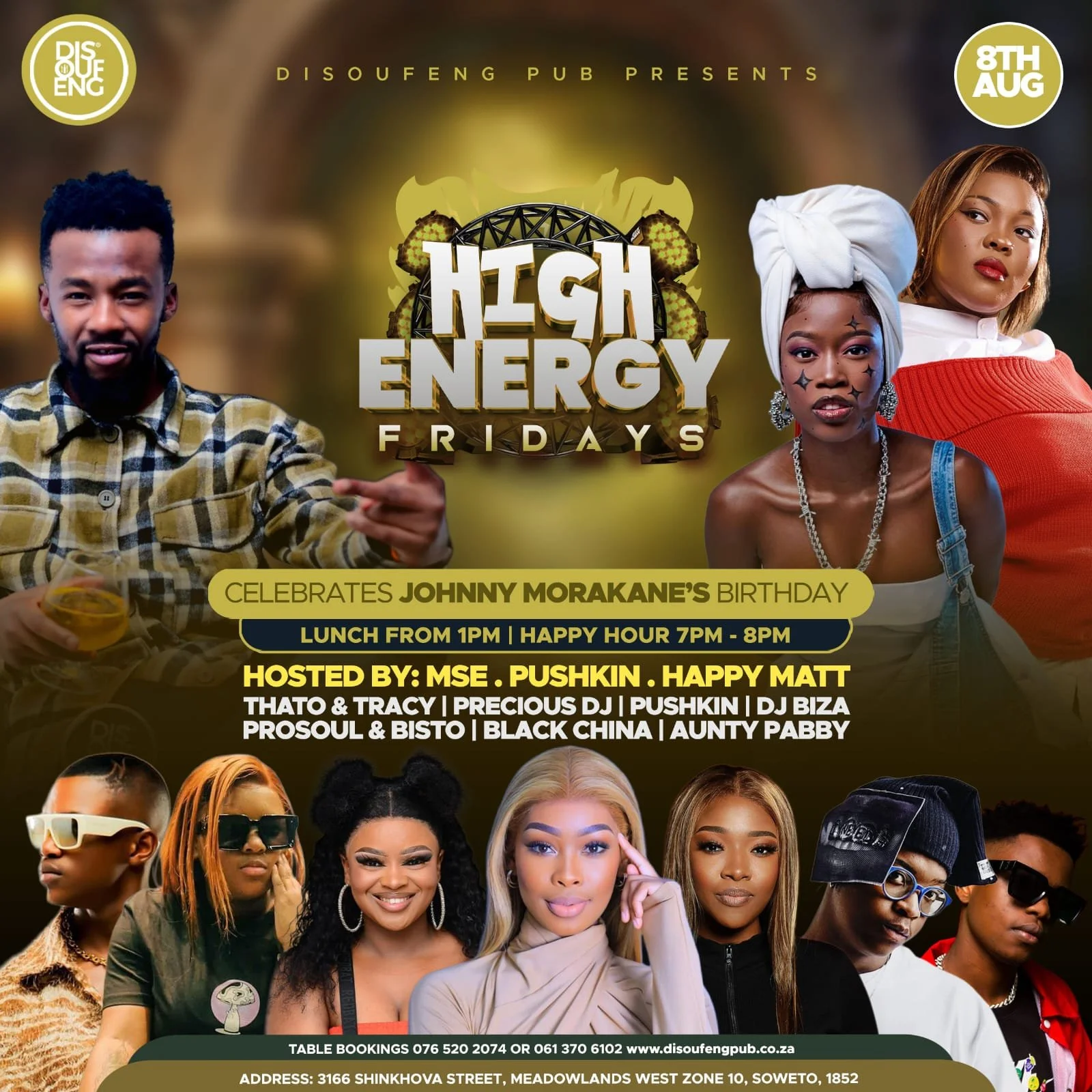 DISOUFENG PUB PRESENTS HIGH ENERGY FRIDAYS