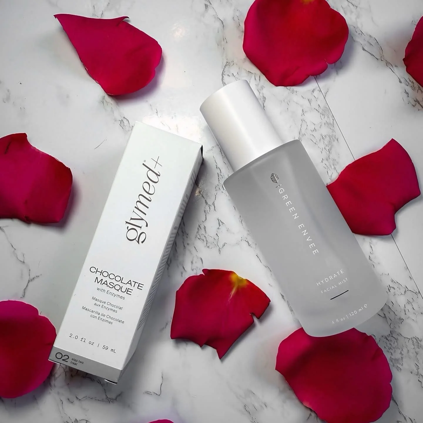 Two amazing products used in our signature Chocolate Rose Valentine&rsquo;s Day facial 🫶🏼

🌹 𝑯𝒚𝒅𝒓𝒂𝒕𝒆 𝑹𝒐𝒔𝒆 𝑭𝒂𝒄𝒊𝒂𝒍 𝑴𝒊𝒔𝒕 | @greenenveeca 

Revitalize the skin and lock in long lasting hydration with Hyaluronic Acid and Goji Berry