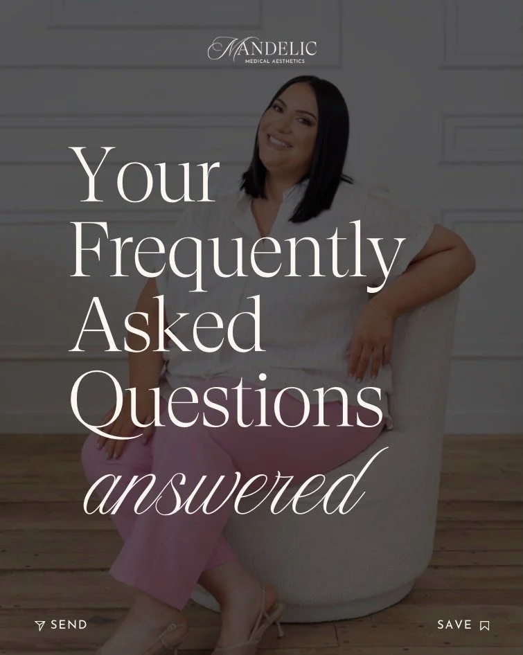 You asked - we answered. 

#mandelicmedicalaesthetics #waterfordontariospa #norfolkcountyspa #q&amp;a #smallbusinessowner