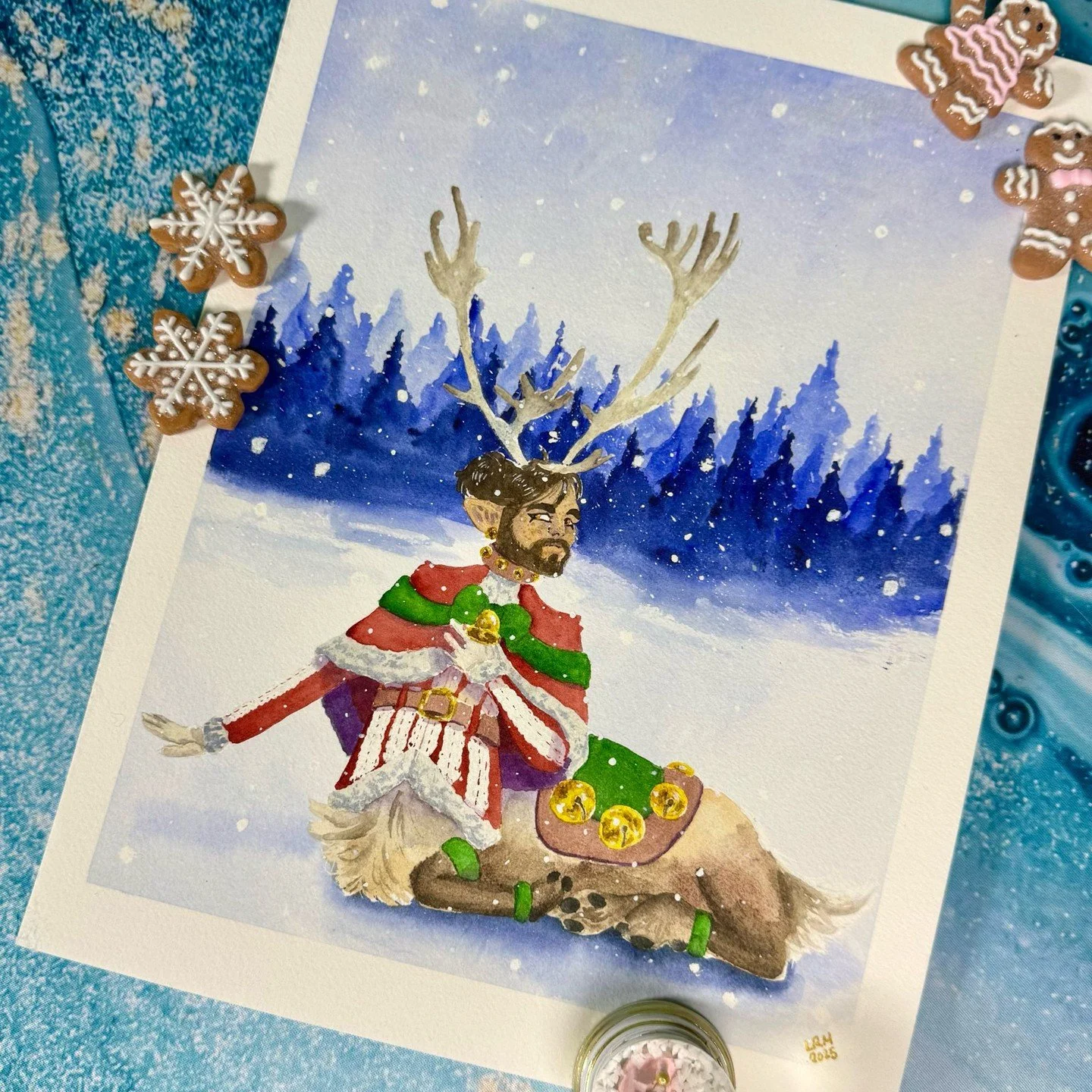 How cold is it by you? By me, it&rsquo;s unseasonably warm 🫩😰 I both love and hate it. 

This reindeer hopes you&rsquo;re staying warm and comfy!