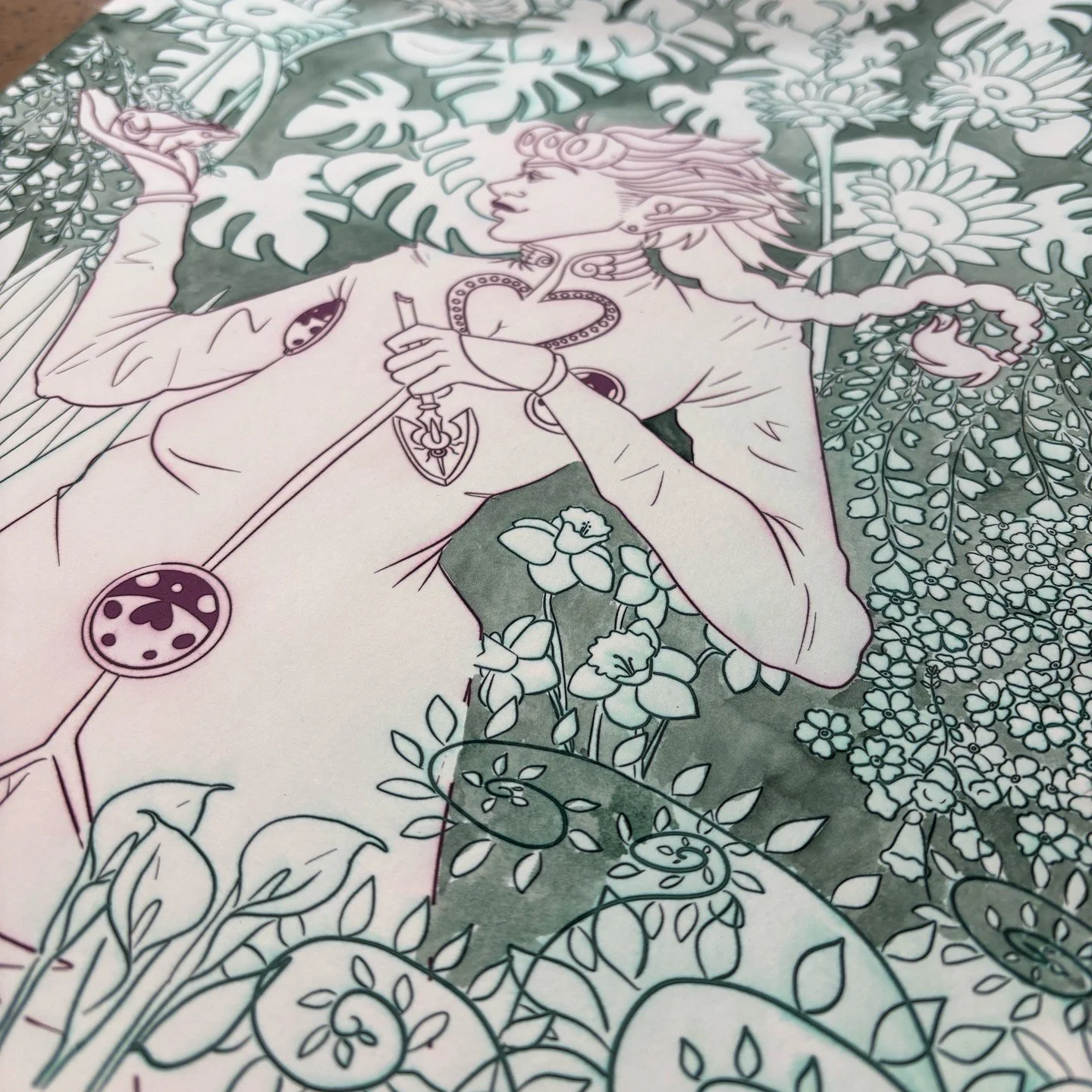 WIP of Giorno from jojos 

My hands are frozen. Send help 😭