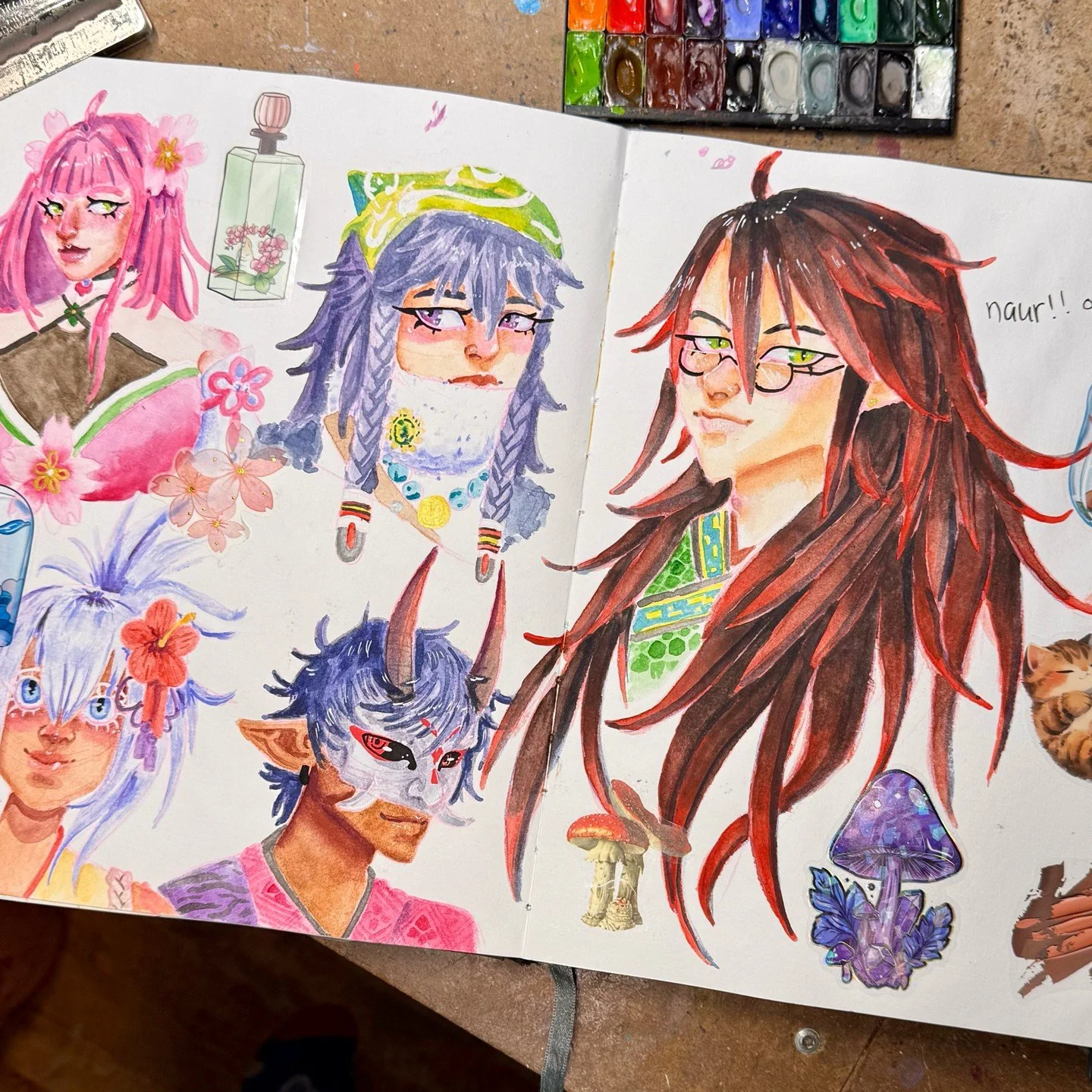 Some watercolor sketches of characters from a game I&rsquo;ve been playing! (Rune Factory: Guardians of Azuma) 

Plus some Links (of Zelda fame)

I absolutely hate the paper in this sketchbook 😔💔

&bull;
&bull;
&bull;
&bull;
&bull;
#runefactory #gu