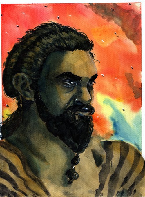 A portrait of Drogo from Game of Thrones