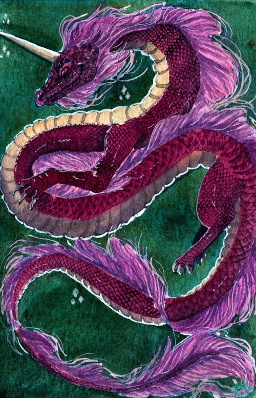 A purple kung dragon