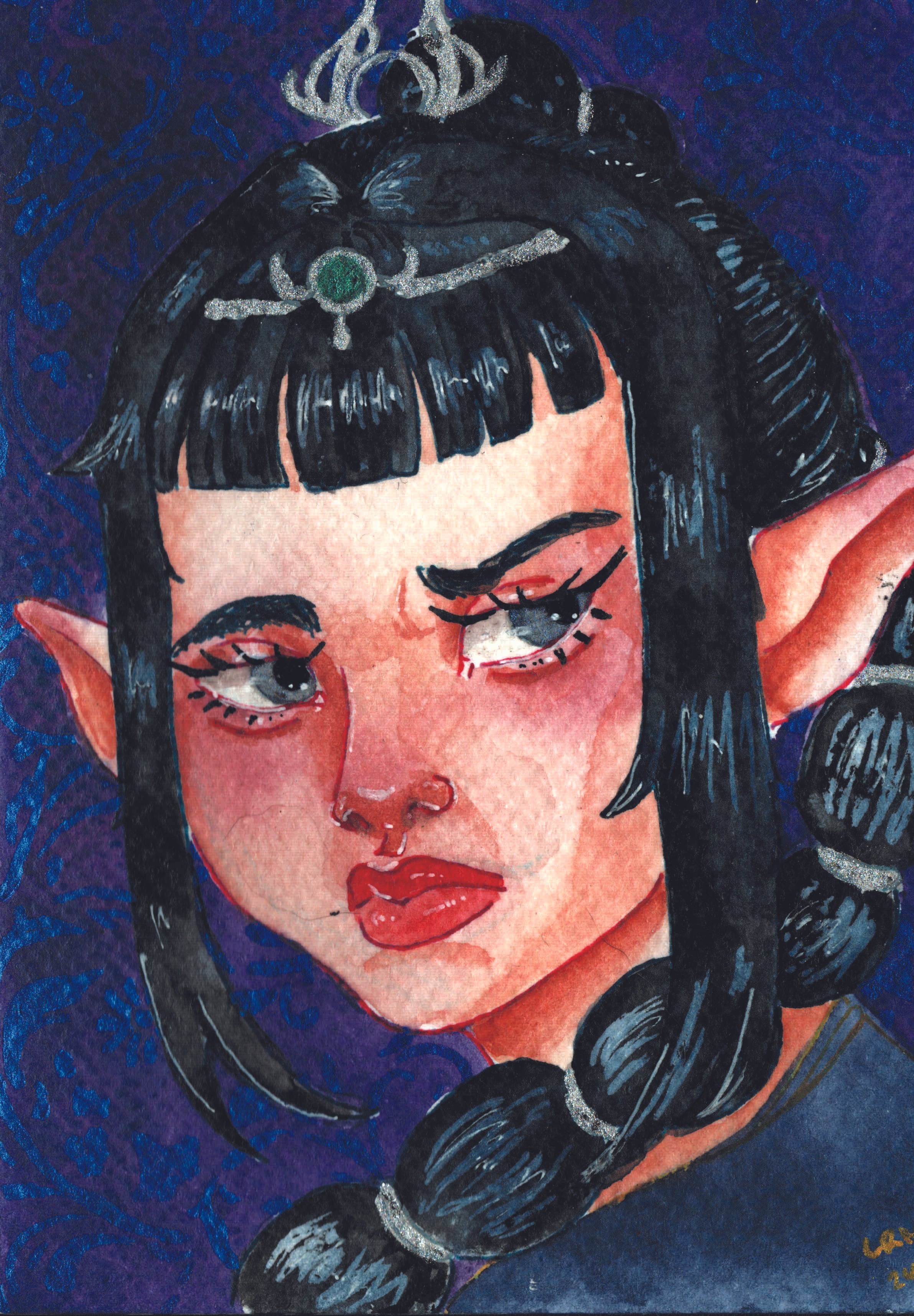 A portrait of Shadowheart from Baldur's Gate
