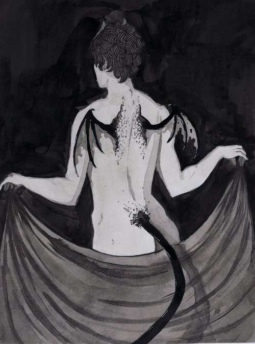 A painting of an incubus
