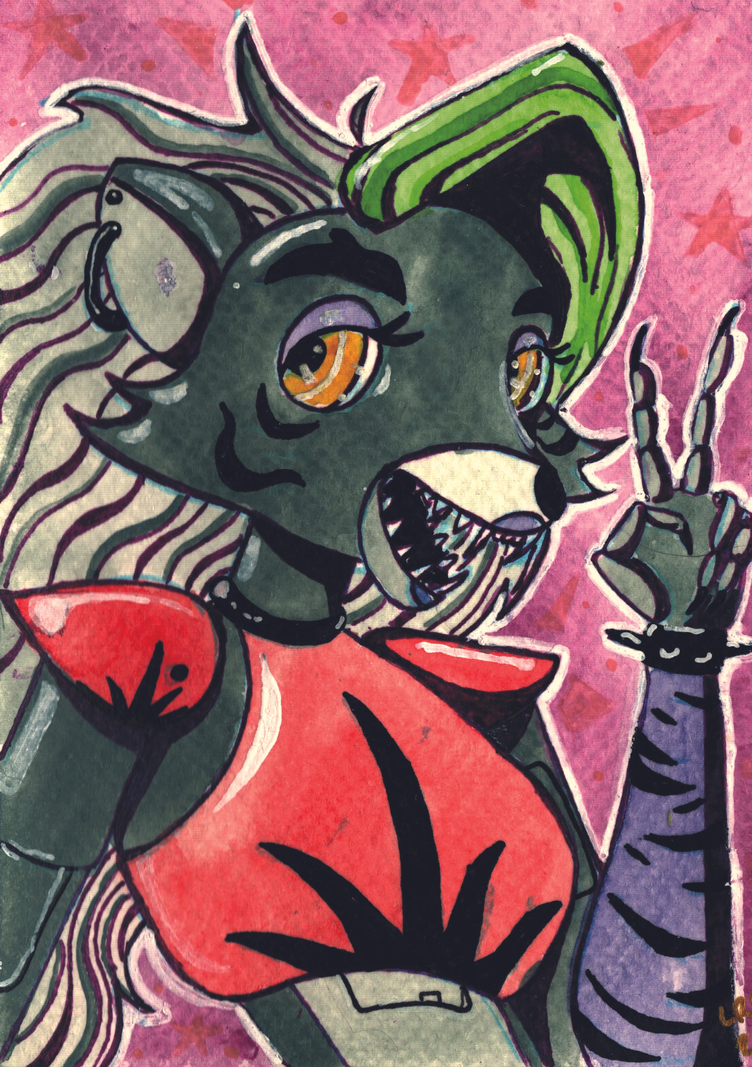 A portrait of Roxy from Five Nights at Freddie's