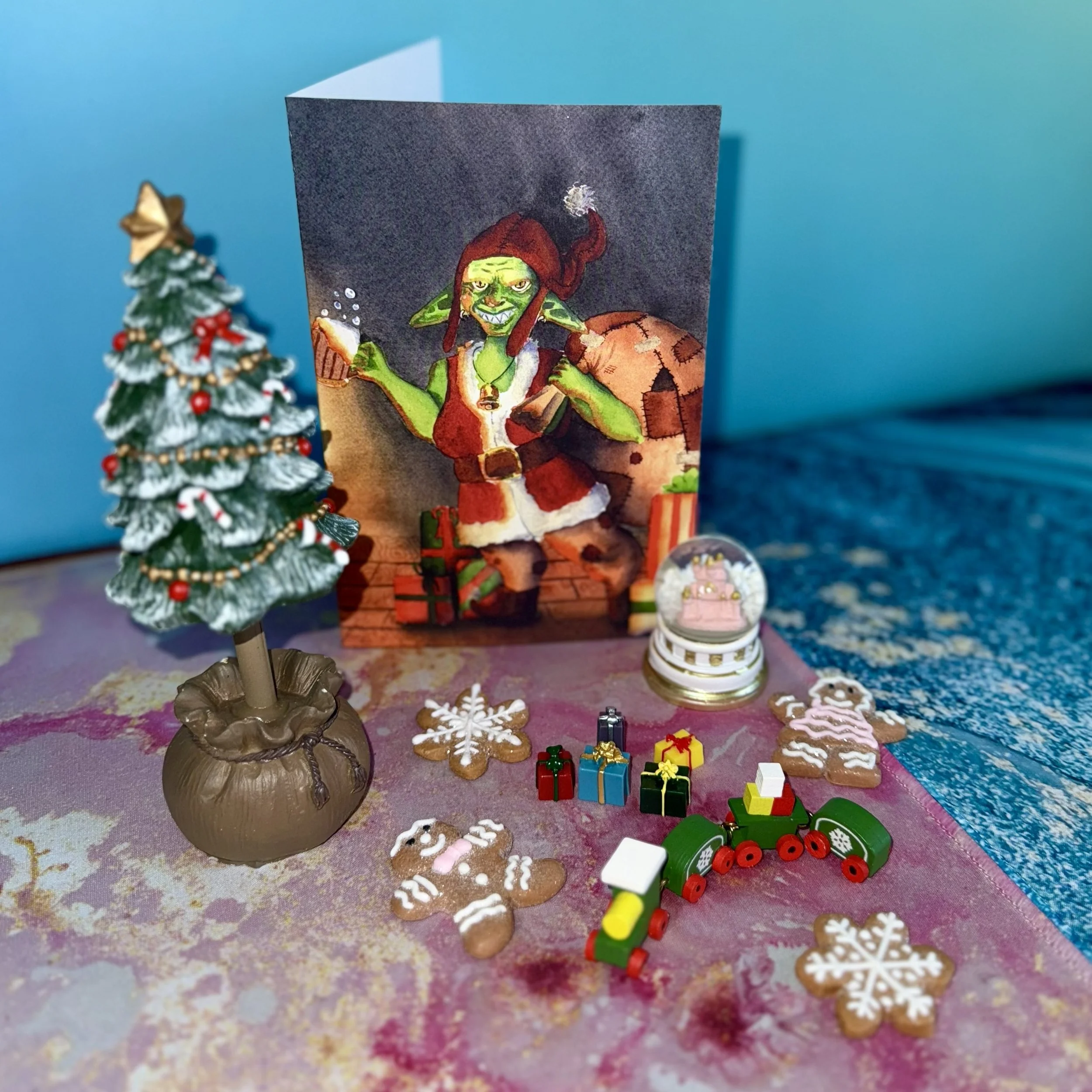 "Goblin Santa" Holiday Card