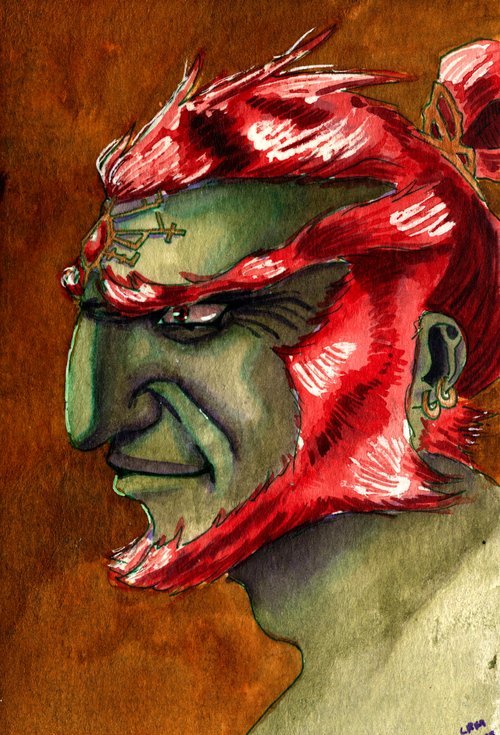 A portrait of Ganon from The Legend og Zelda