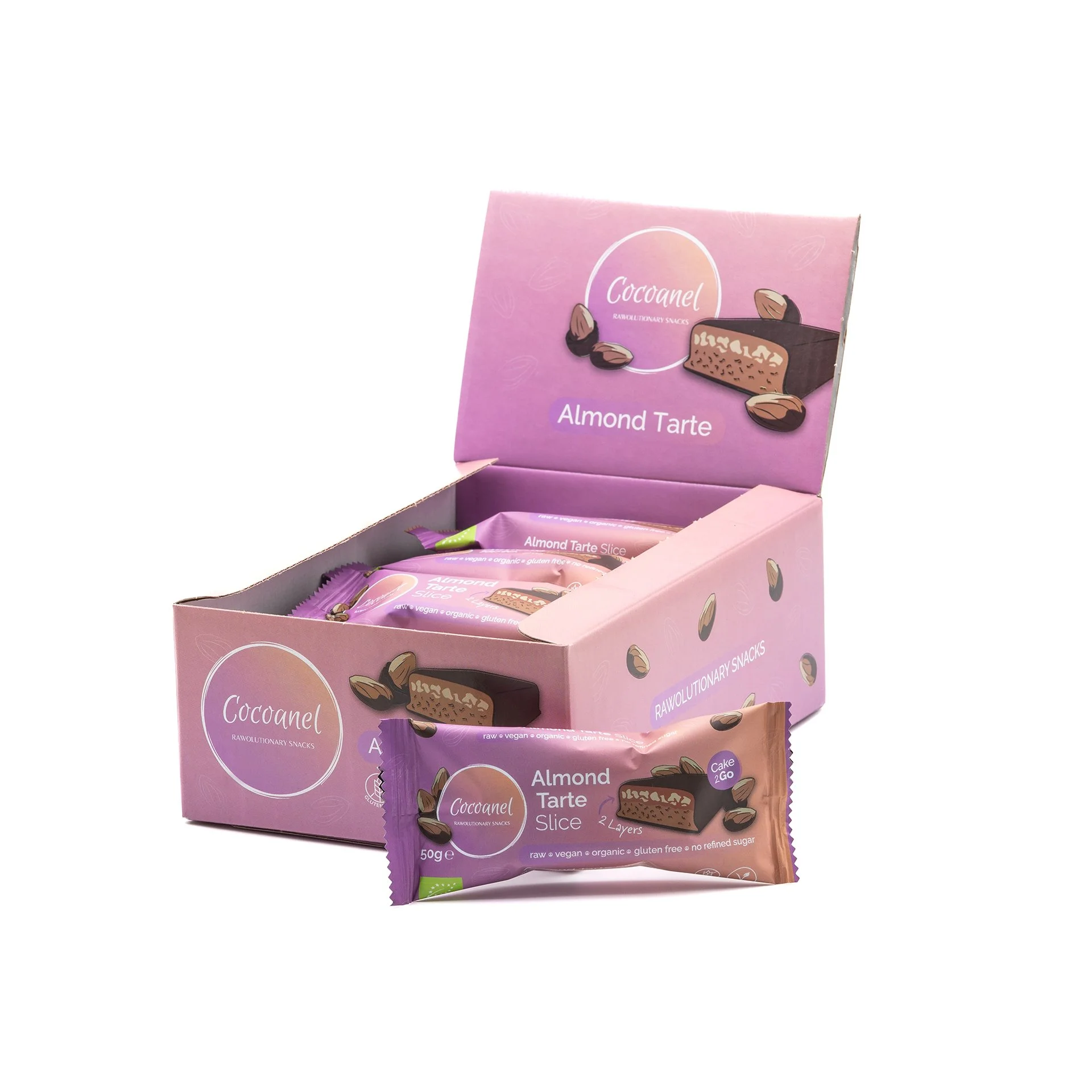 Almond Tarte Slice – Vegane Mandel-Tarte mit Bitterschokolade