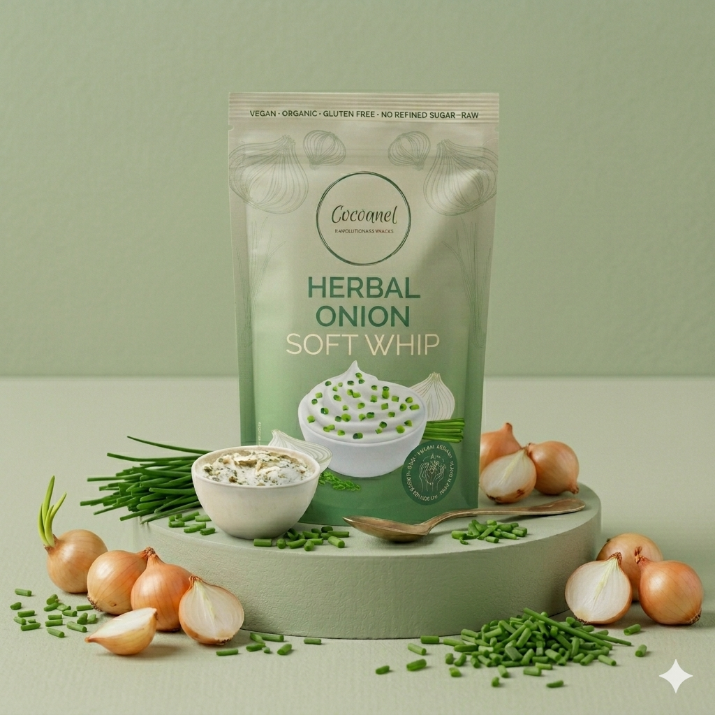 Herbal Onion Soft Whip – Vegane Kräuter-Frischkäse-Alternative mit Schnittlauch & Zwiebeln