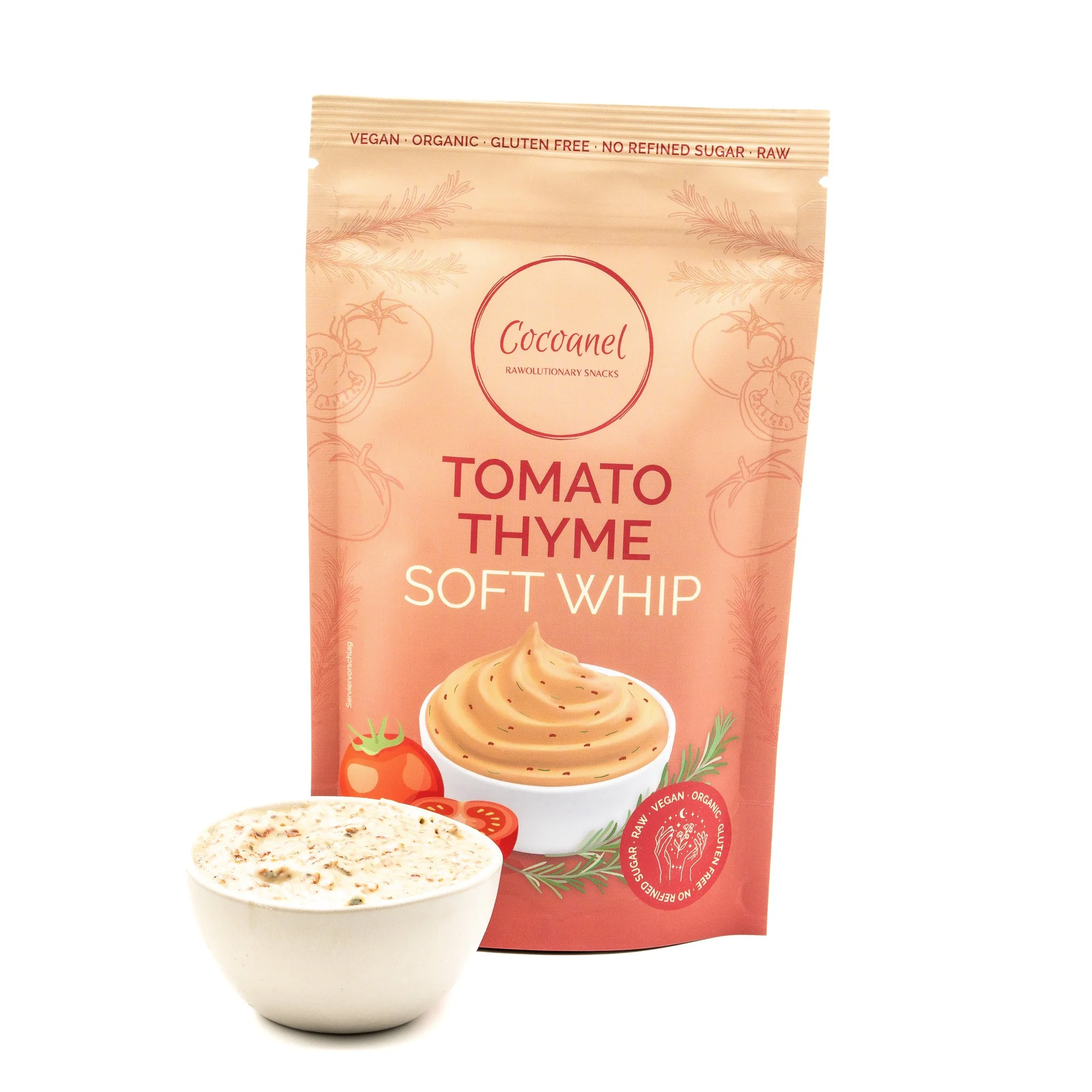 Tomato Thyme Soft Whip – Vegane Frischkäse-Alternative mit Tomate & Thymian