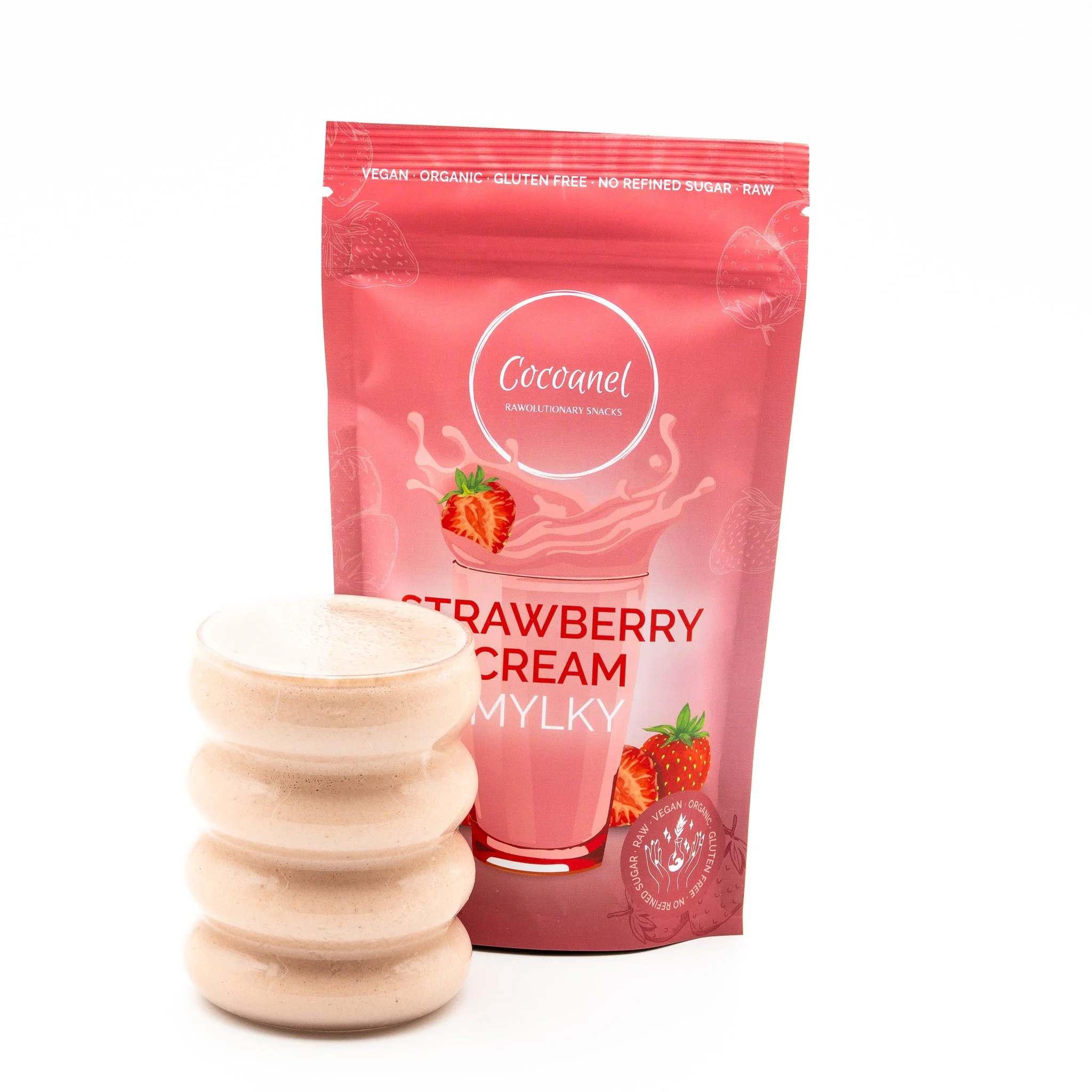 Strawberry Cream Mylky - Veganes Shakepulver mit Erdbeeren & Cashews