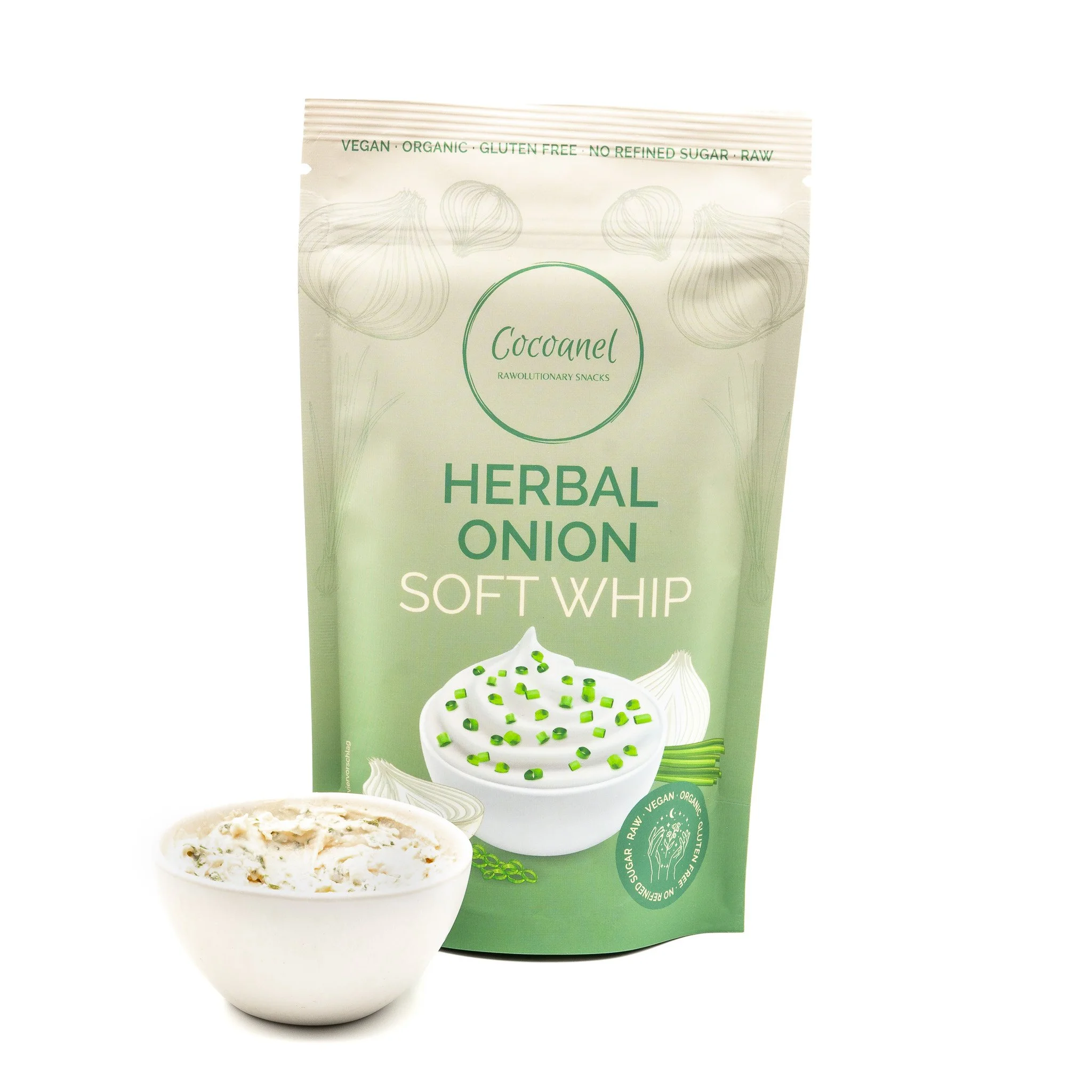 Herbal Onion Soft Whip – Vegane Kräuter-Frischkäse-Alternative mit Schnittlauch & Zwiebeln