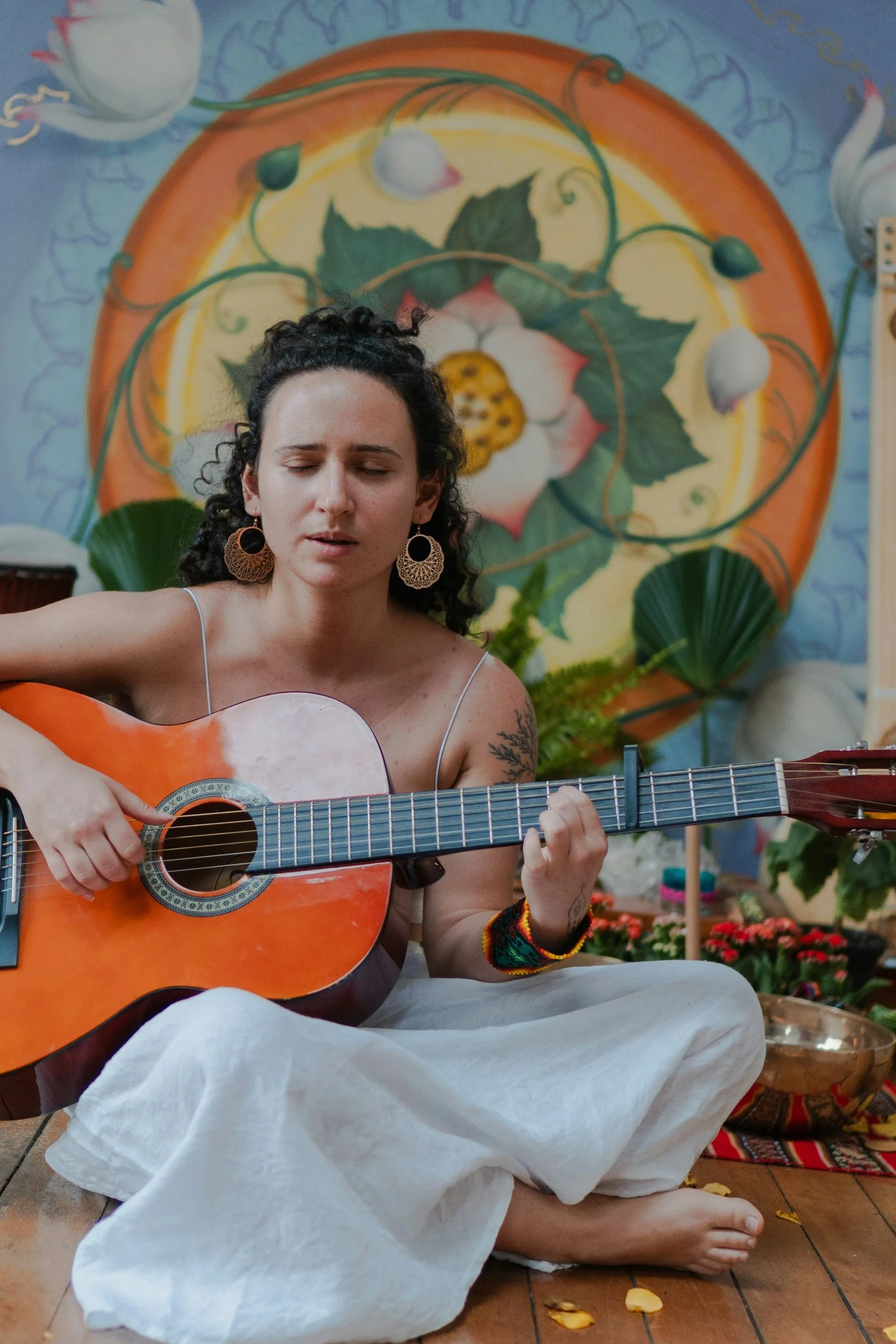 singing in cacao ceremony