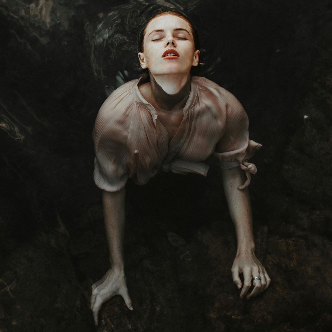 woman connecting to the earth