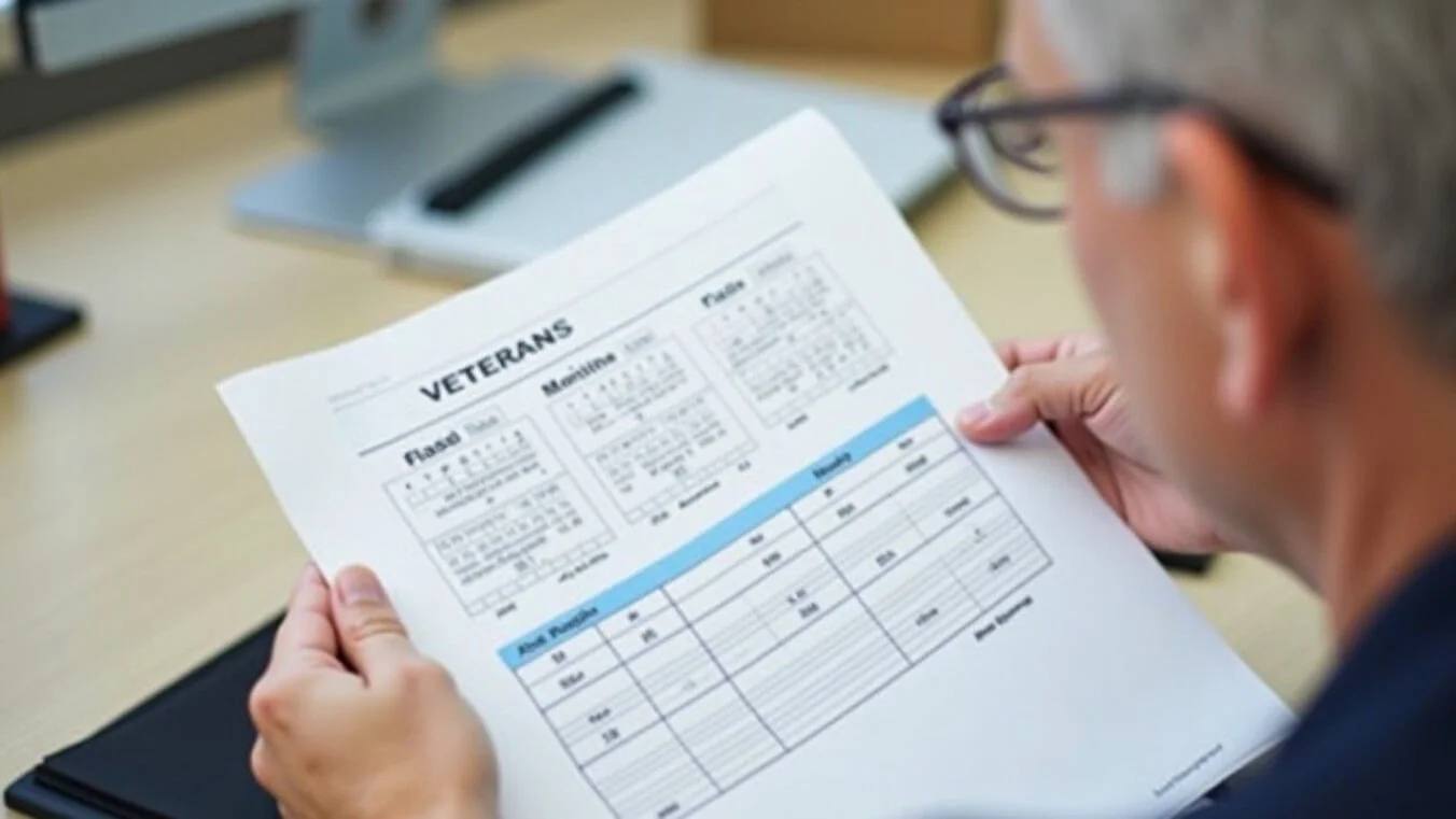 Veteran planning a DVA claim timeline with marked calendar milestones.