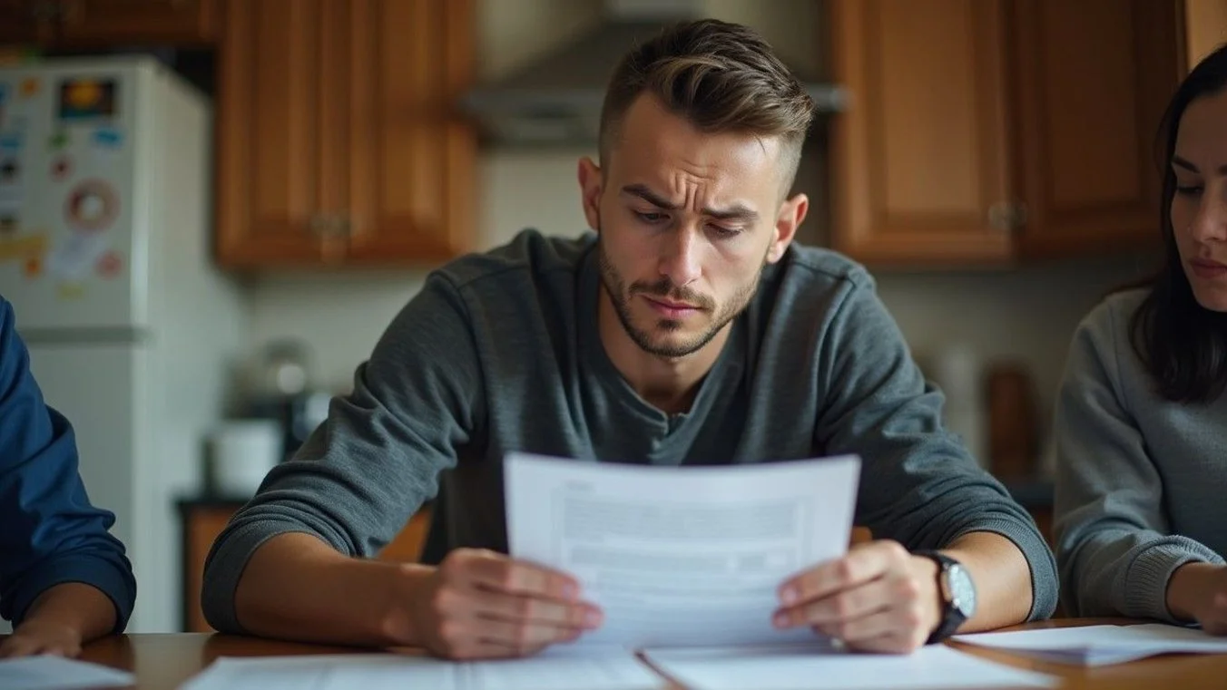 Veteran seated at a desk reviewing the D1360 form with supporting documents to understand how to apply for incapacity payments.