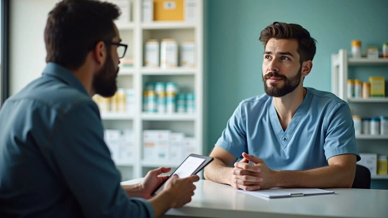 Australian veteran accessing mental health support and medication management for service-related conditions.