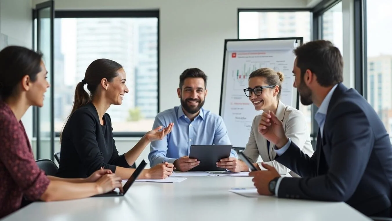 Veterans receiving professional DVA claims guidance at Veterans First Consulting office.