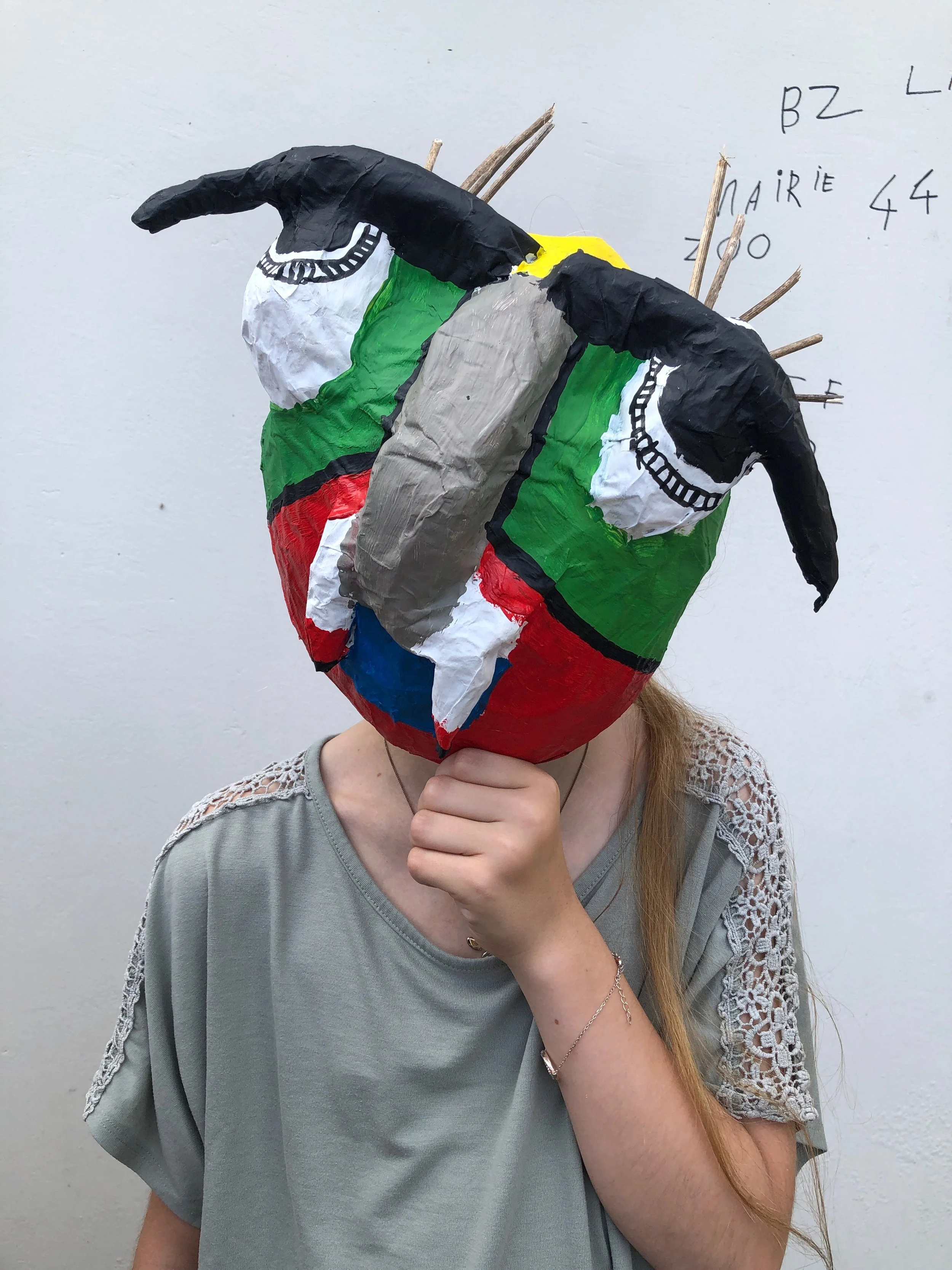 Masques en papier mâchés