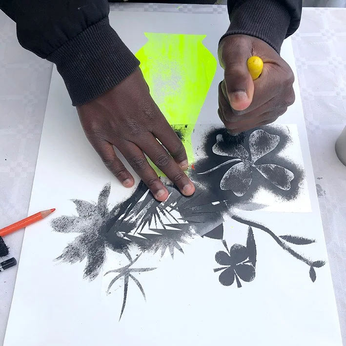 Atelier pochoirs et  sérigraphie