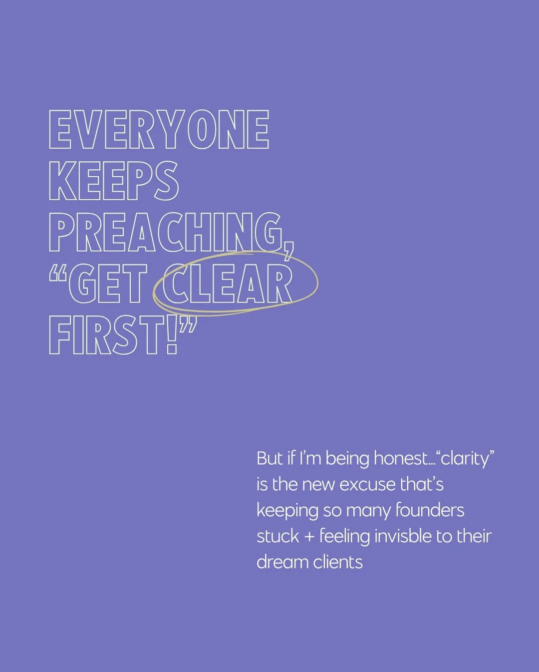 Ya know that feeling when you KNOW you&rsquo;re good at what you do&hellip; but your brand makes it look like you&rsquo;re just starting out?

You&rsquo;ve done the work. You&rsquo;re the one people trust (behind the scenes 😏)

But instead of showin