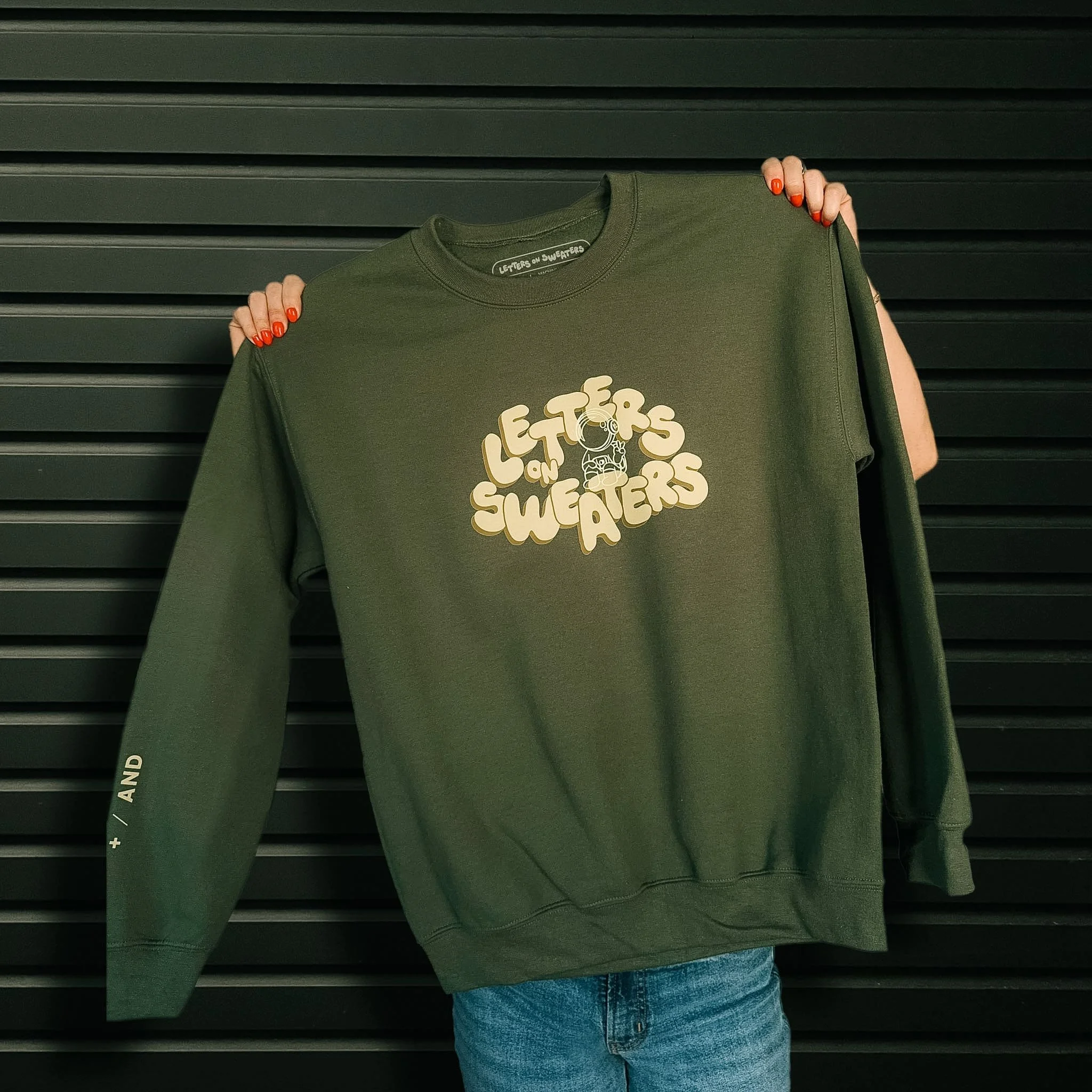 Letters on Sweaters Moon Man