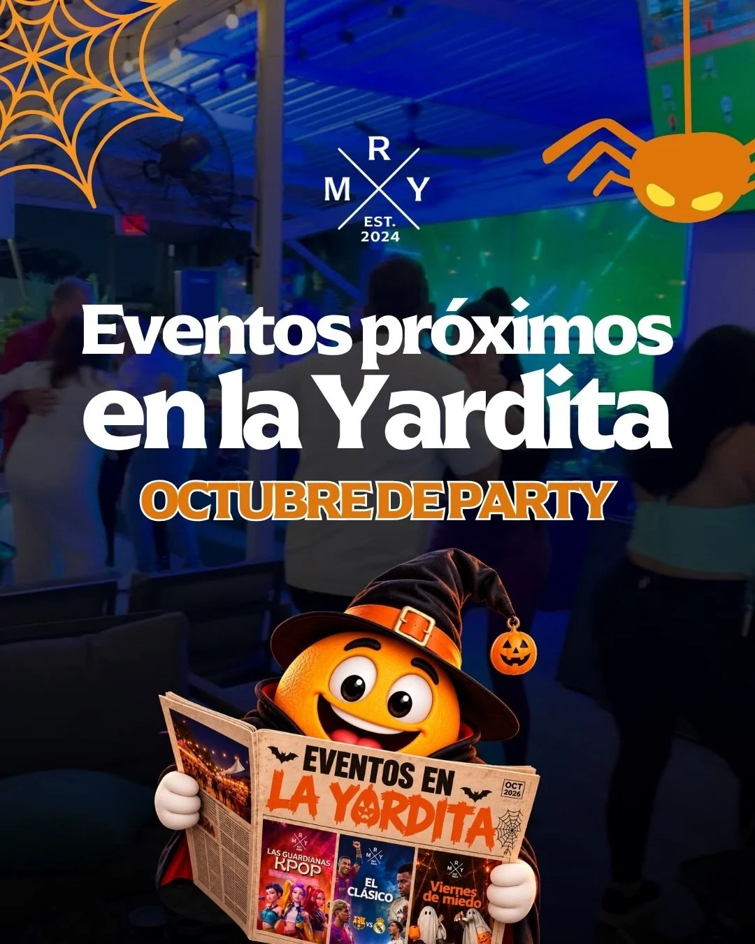 🎃🍊 &iexcl;LOS &Uacute;LTIMOS EVENTOS DE OCTUBRE VIENEN CON TODO EN LA YARDITA! 👻🔥

Desliza y descubre todo lo que tenemos preparado para ti: desde nuestro Fall Bazar hasta Las Guardianas K-Pop, El Cl&aacute;sico, Happy Hour de Halloween y nuestro