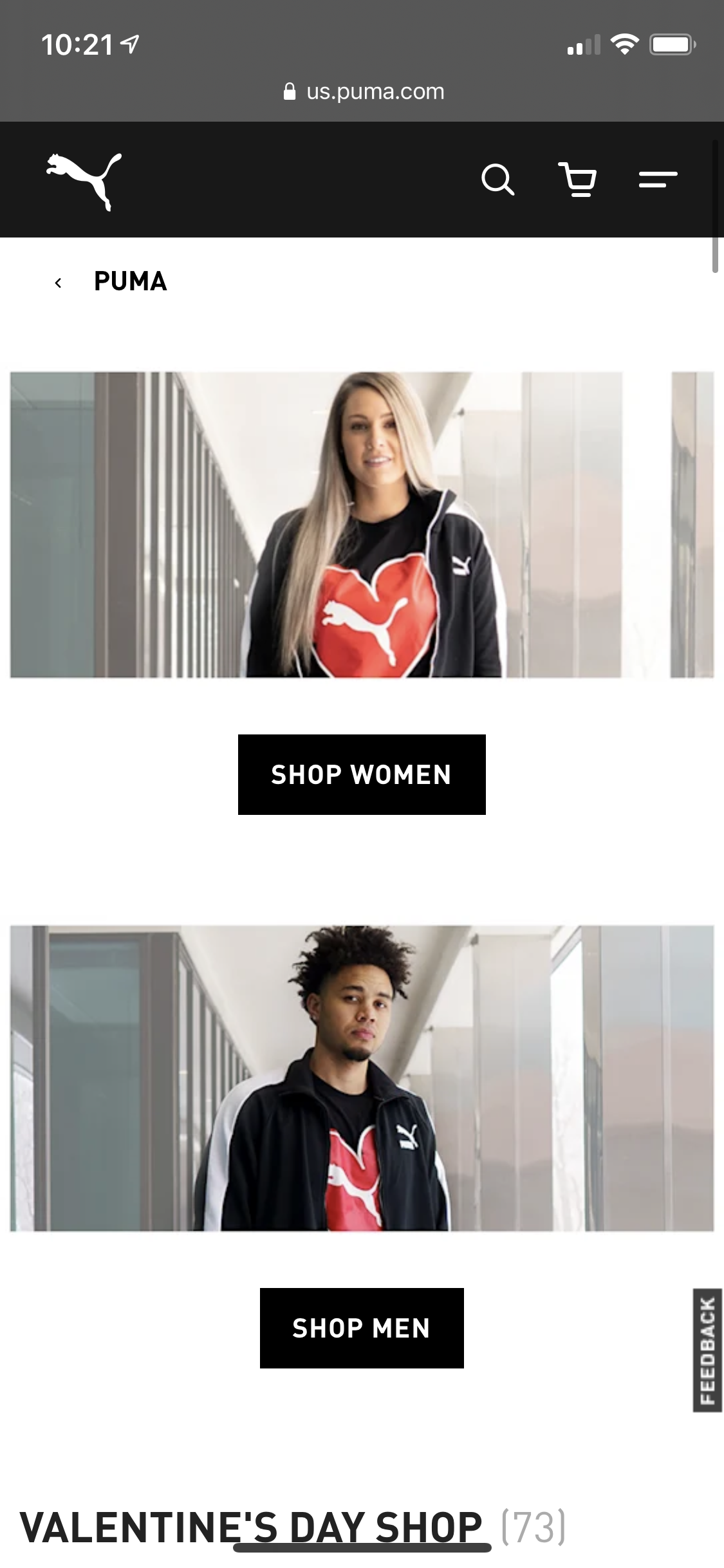 Puma Valentines Day MikeTheCompass and Mary Mitchell on Puma Website