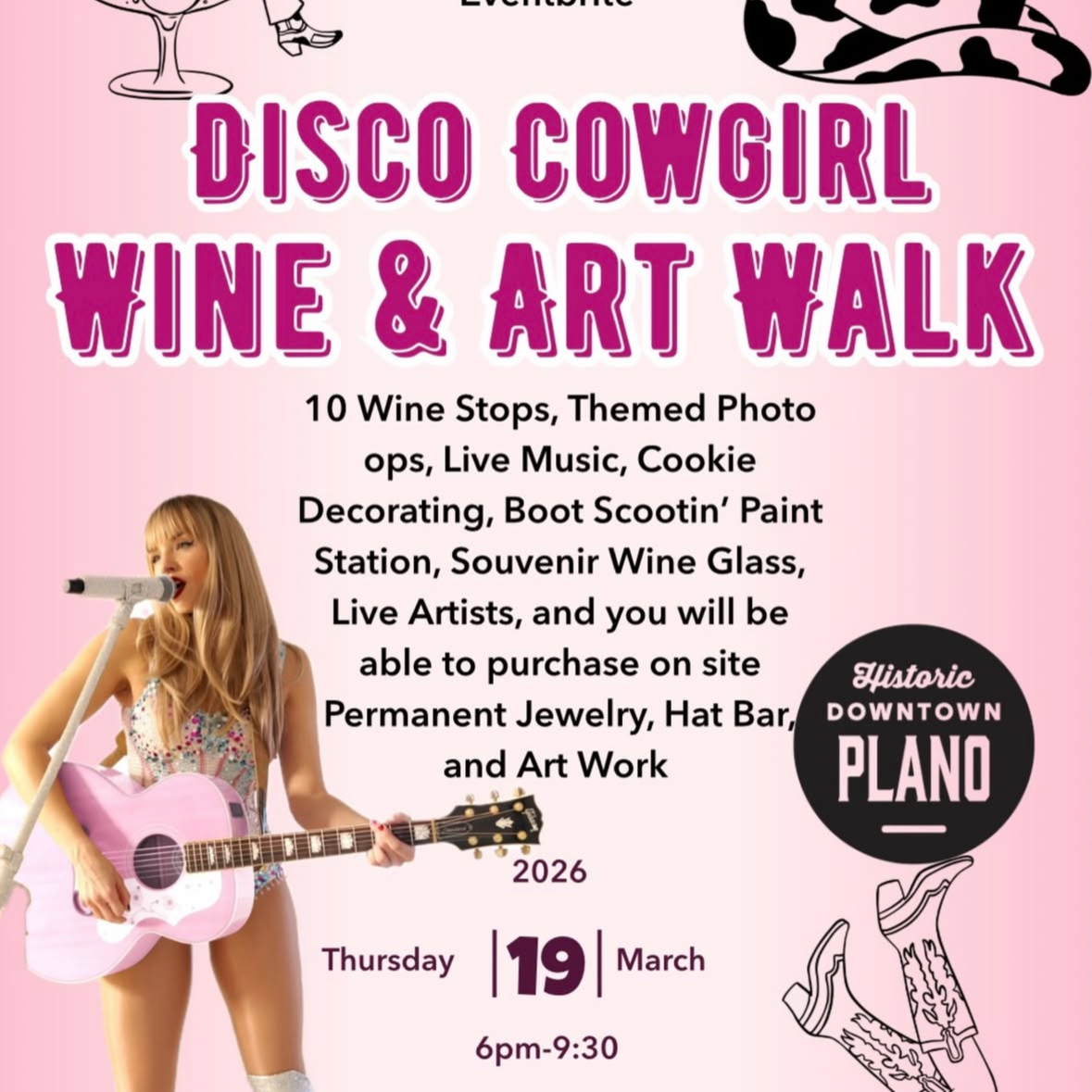 Charity Eden x Lover @ Disco Cowgirl: Art & Wine Walk