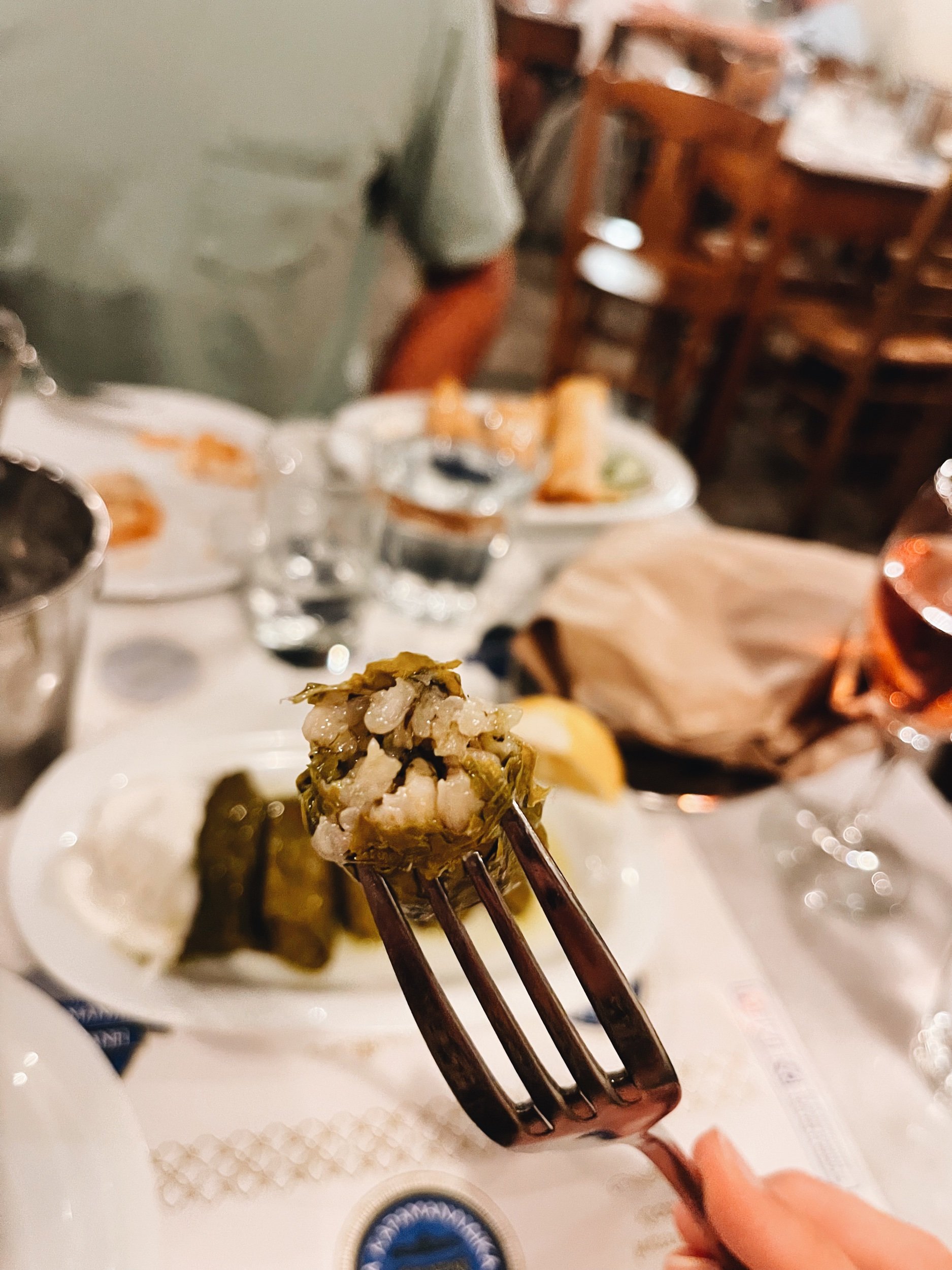 “Mommy’s handmade stuffed vine leaves”