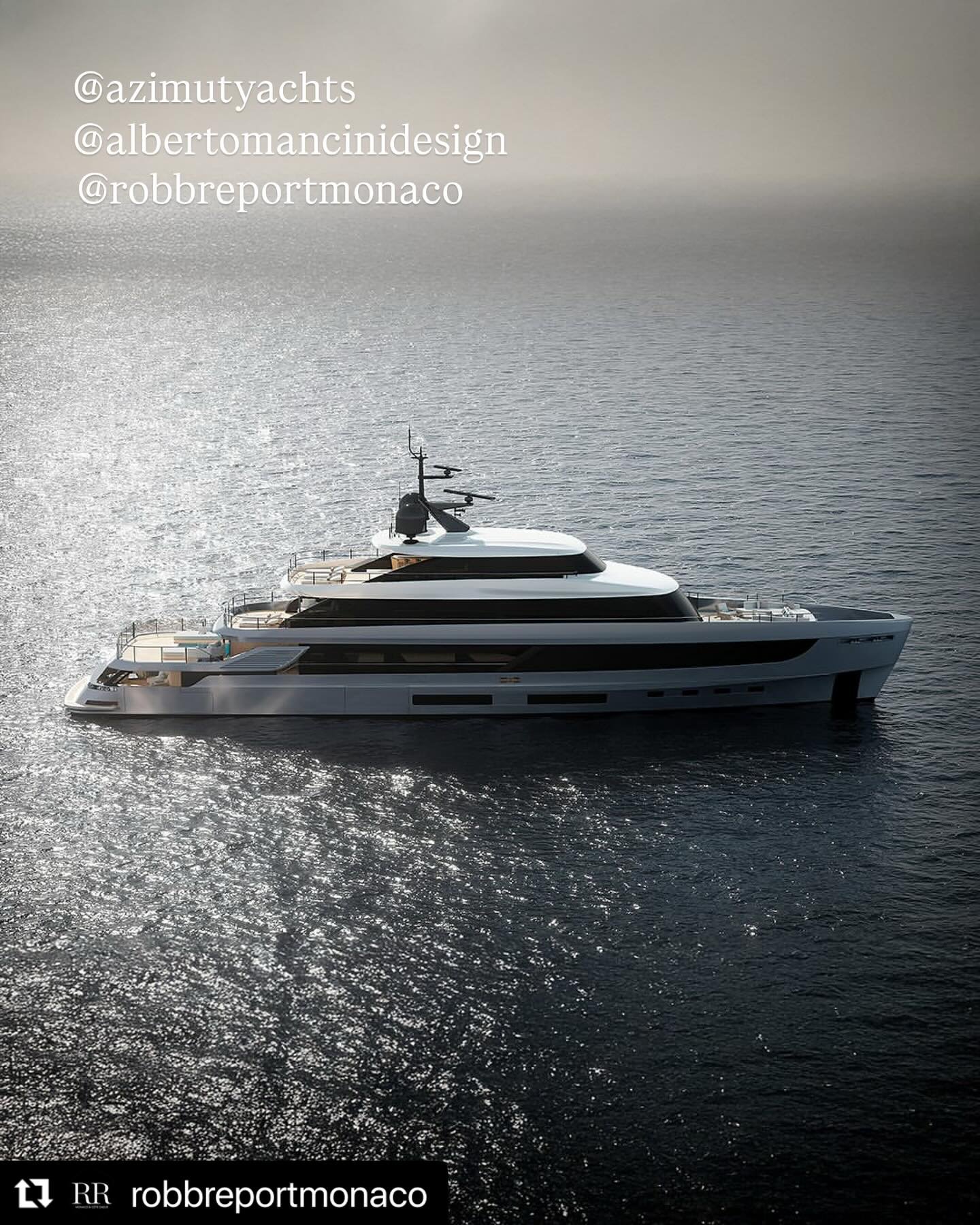 Meet the Grande 44M &mdash; the forthcoming flagship of the @azimut_yachts fleet.

Her exterior, designed by Alberto Mancini, features flowing, sculptural lines and four expansive decks that challenge traditional design boundaries.

At the core of th