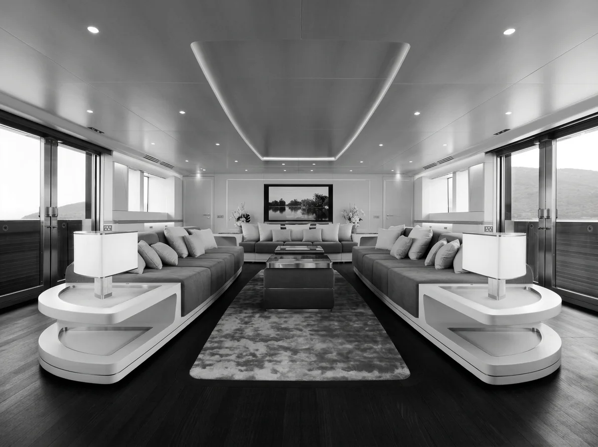 Baglietto Monokini interior design by Alberto Mancini
