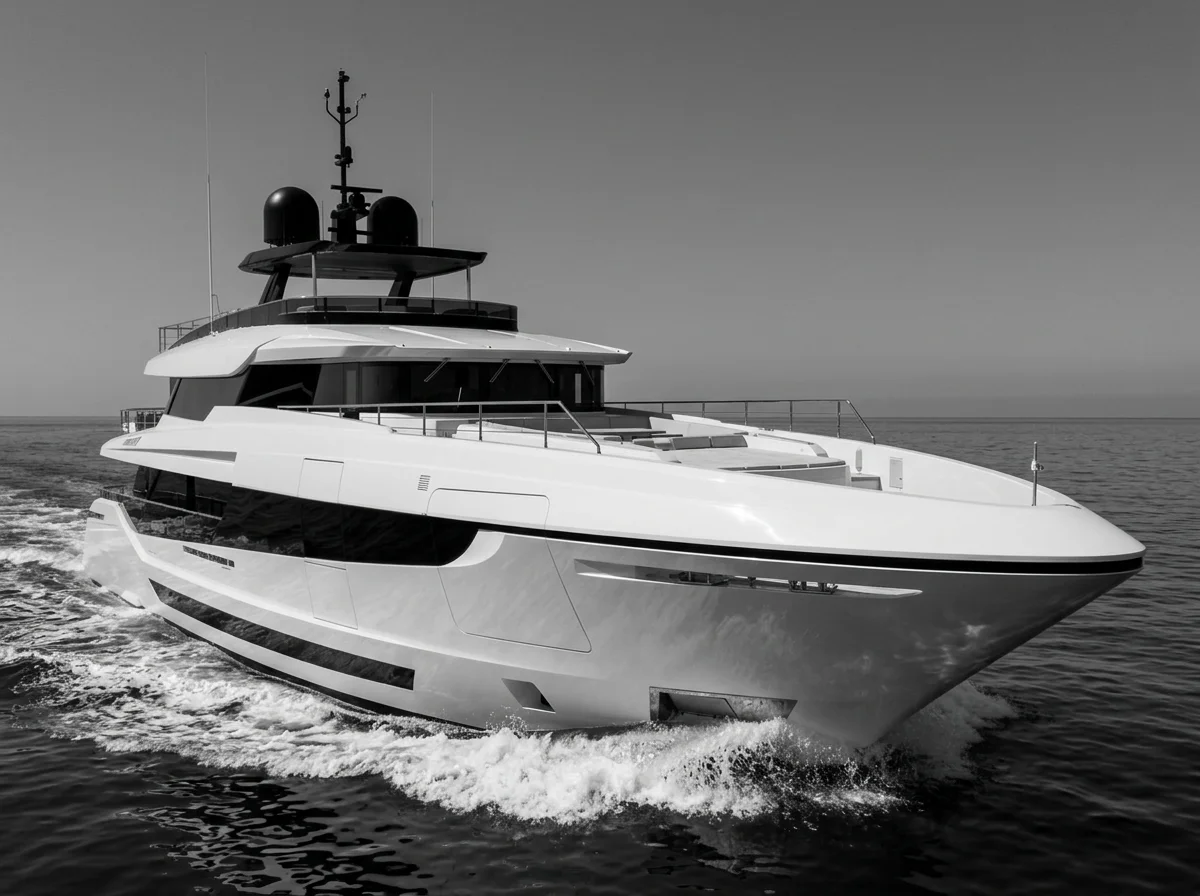 Mangusta Oceano 43 exterior design by Alberto Mancini