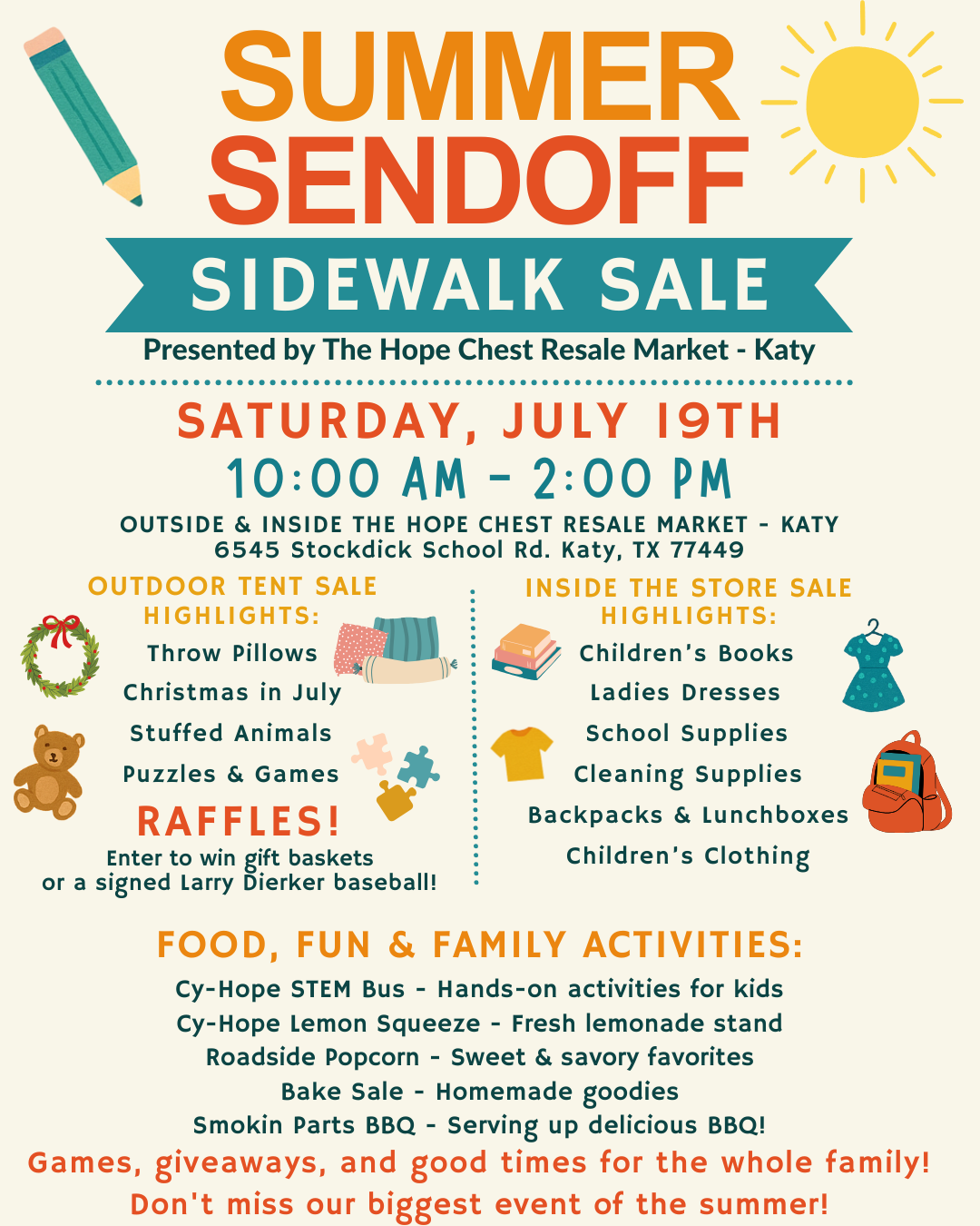 Sidewalk Sale at Hope Chest Katy