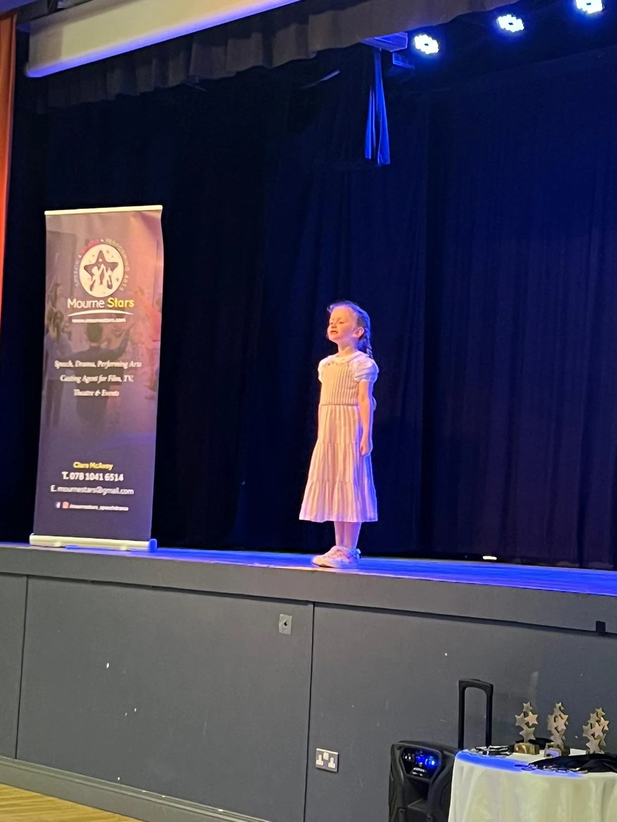 Ava O'Hare reciting her poem in the Beginner Poetry competition.jpeg