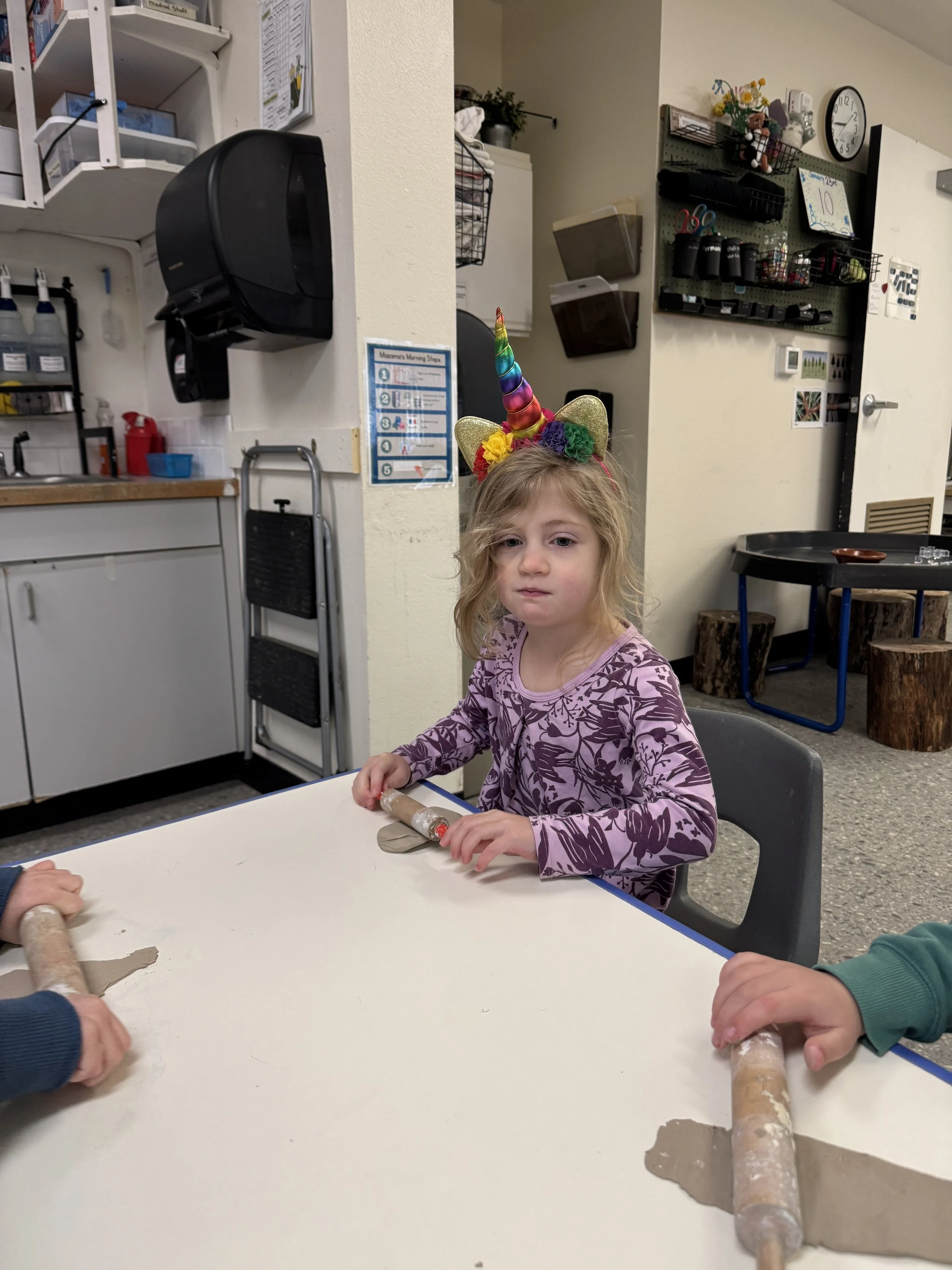 Kids working on art project