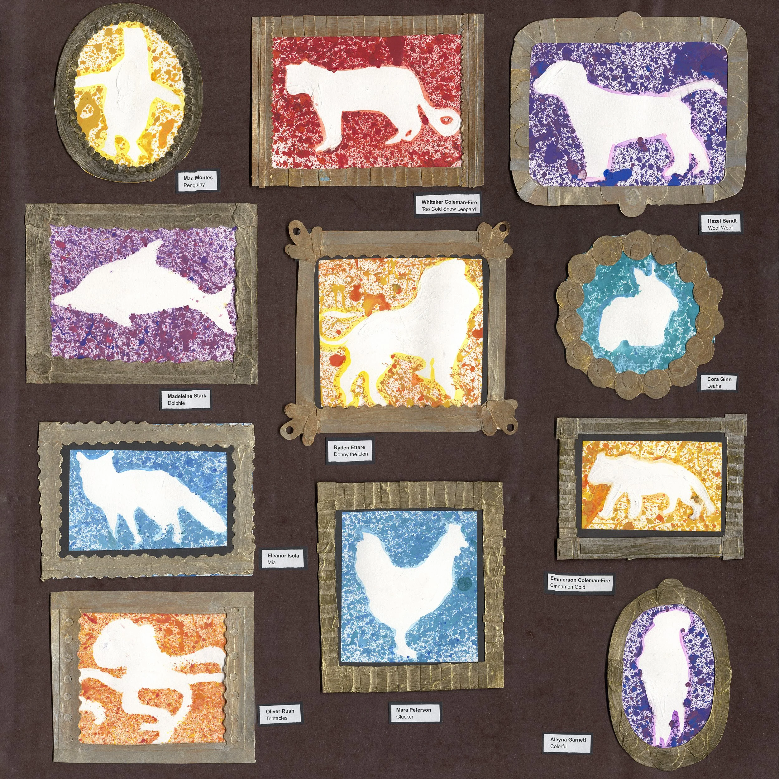 Kalama animal collection art piece