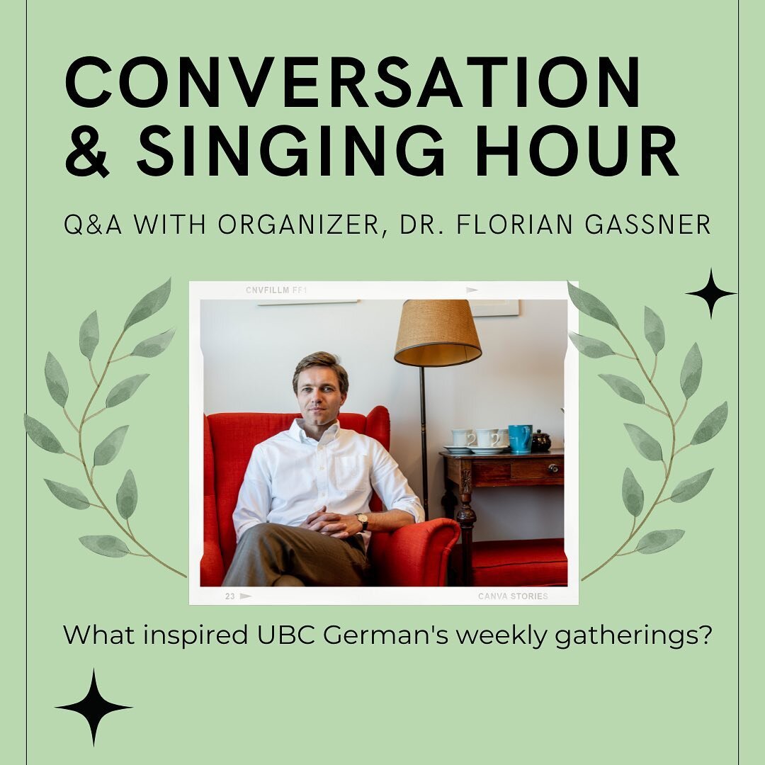 🎤 Weekly Conversation and Singing hours at Buchanan Tower are two staples of UBC German&rsquo;s ever-growing student community. Slide to find out more about what and who inspired Dr. Gassner to start this amazing initiative! 

#ubcgerman #ubc